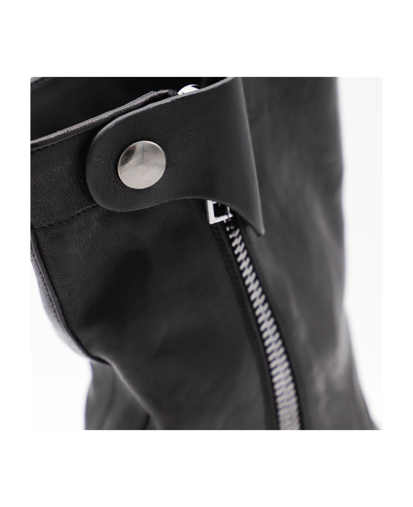 Rick Owens Black Leather Army Creeper Boots - Black