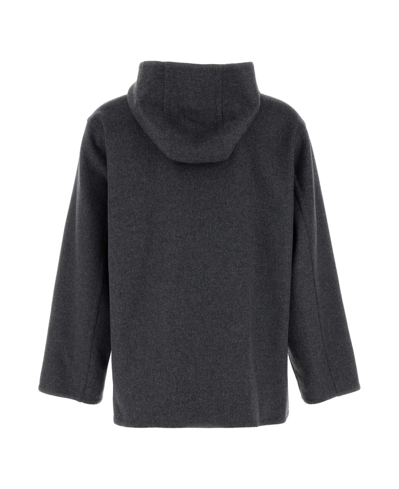 Bottega Veneta Dark Grey Wool Sweatshirt - CHARCOALMELANGE