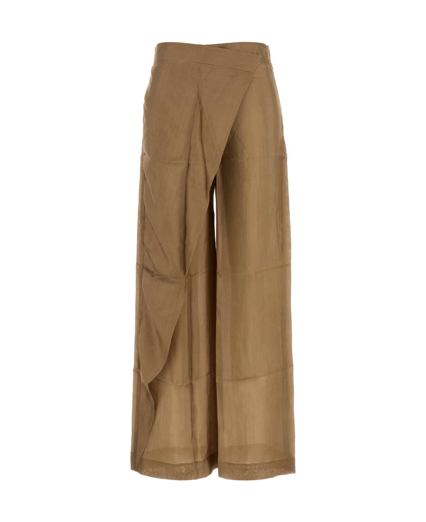 The Rose Ibiza Camel Silk Amanda Pant - BEIGE ボトムス