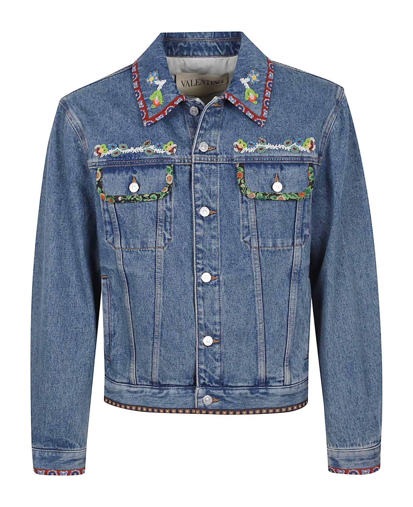 Valentino Garavani Denim Jackets Embroideries - Medium Blue Denim