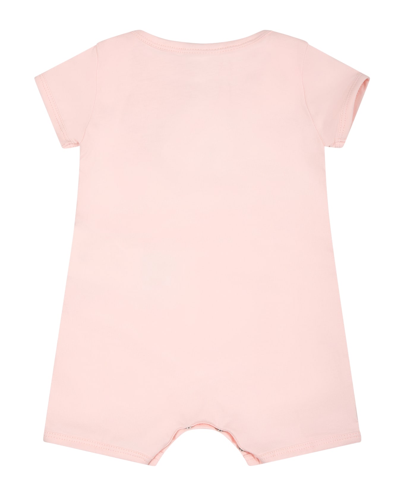 GCDS Mini Jumpsuit For Babies With Logo - Pink ボディスーツ＆セットアップ