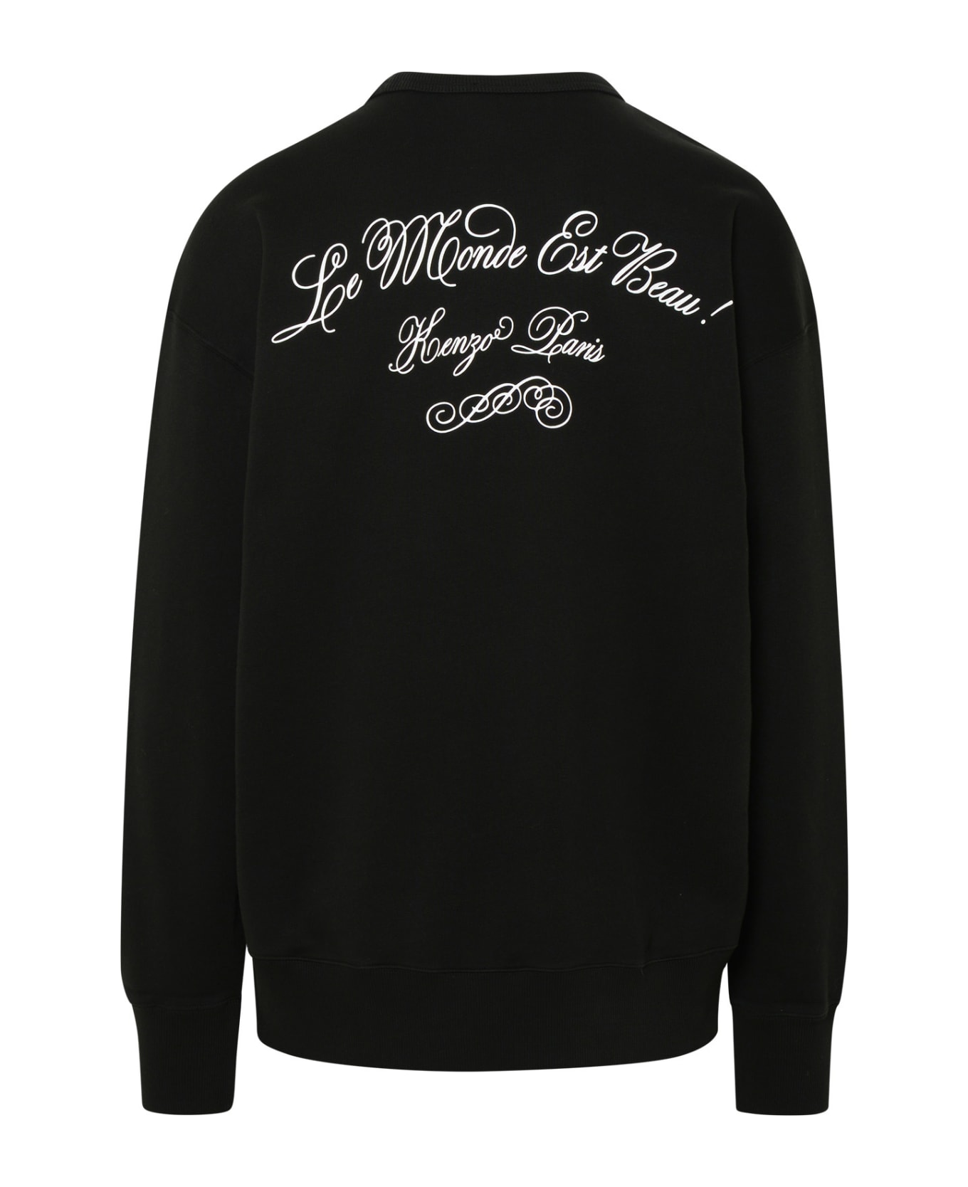 Kenzo Black Cotton Sweatshirt - Black フリース