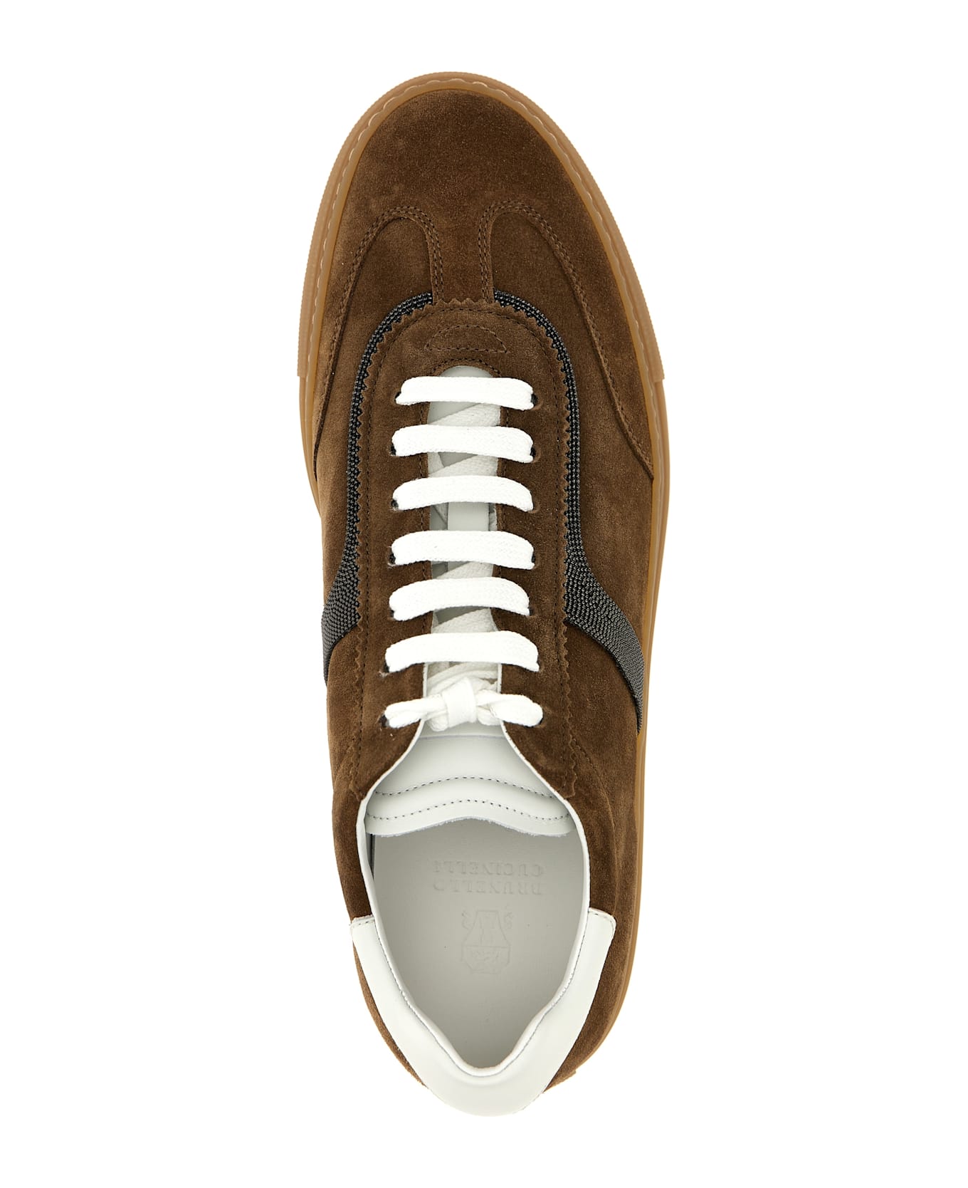 Brunello Cucinelli 'monile' Detail Sneakers - Beige