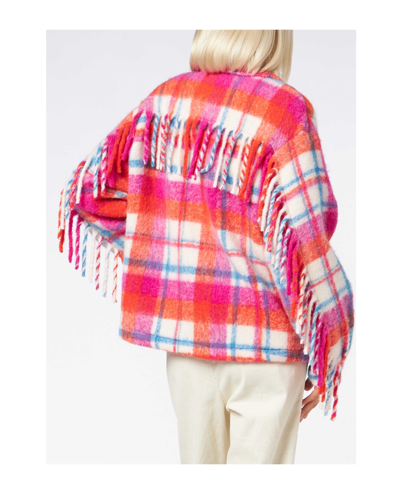 MC2 Saint Barth Woman Overshirt Jacket With Fringes - MULTICOLOR