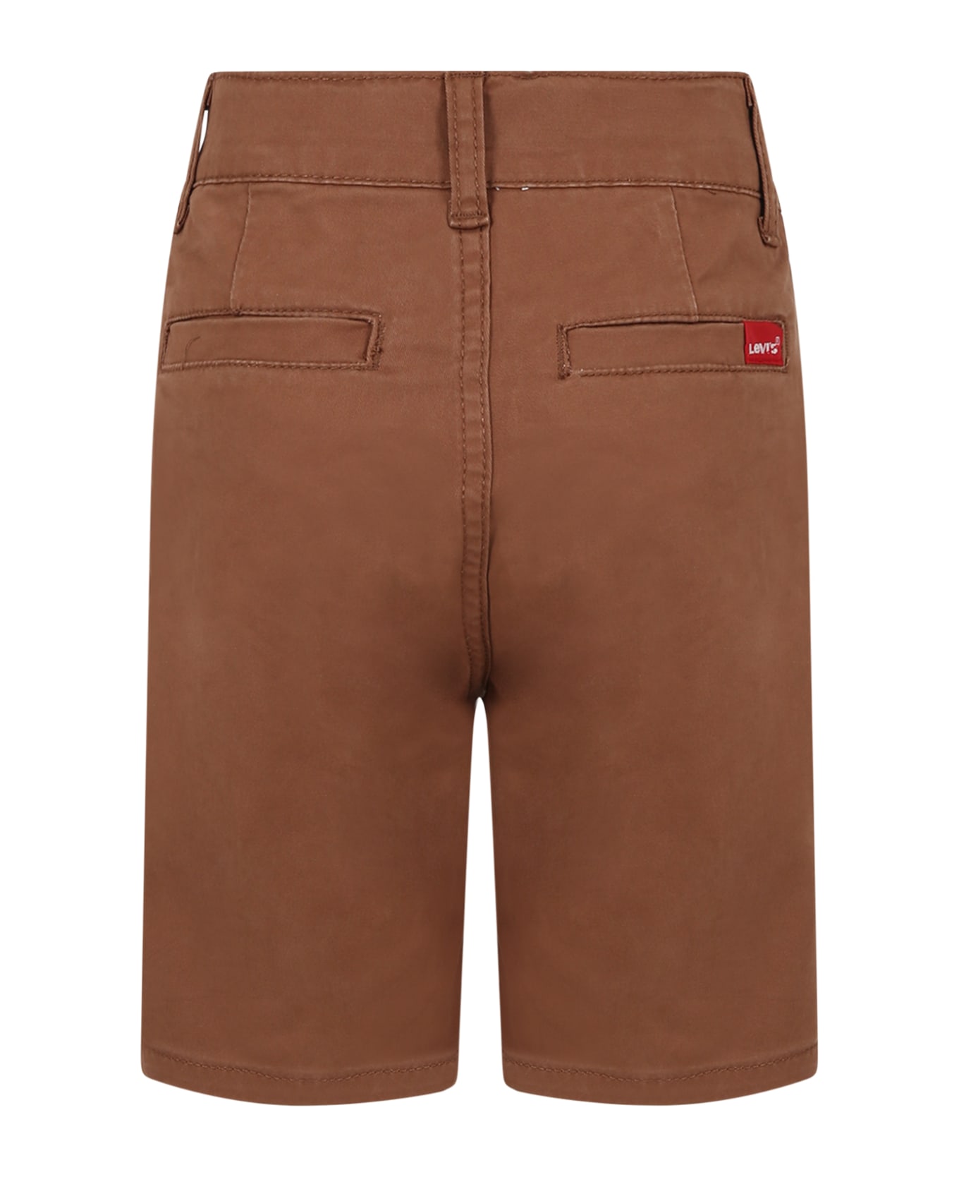 Levi's Beige Shorts For Boy With Logo - Beige