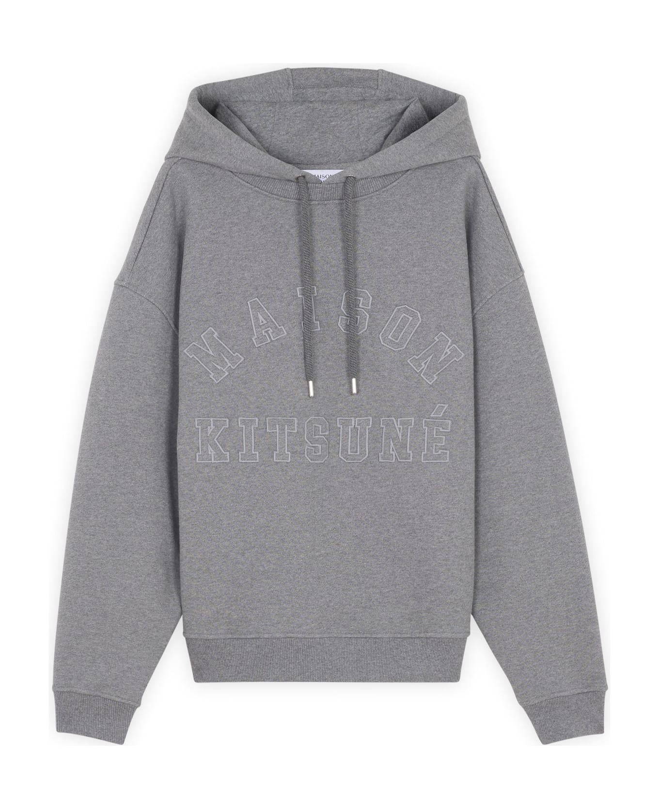 Maison Kitsuné Varsity Hoodie - Medium Grey Melange