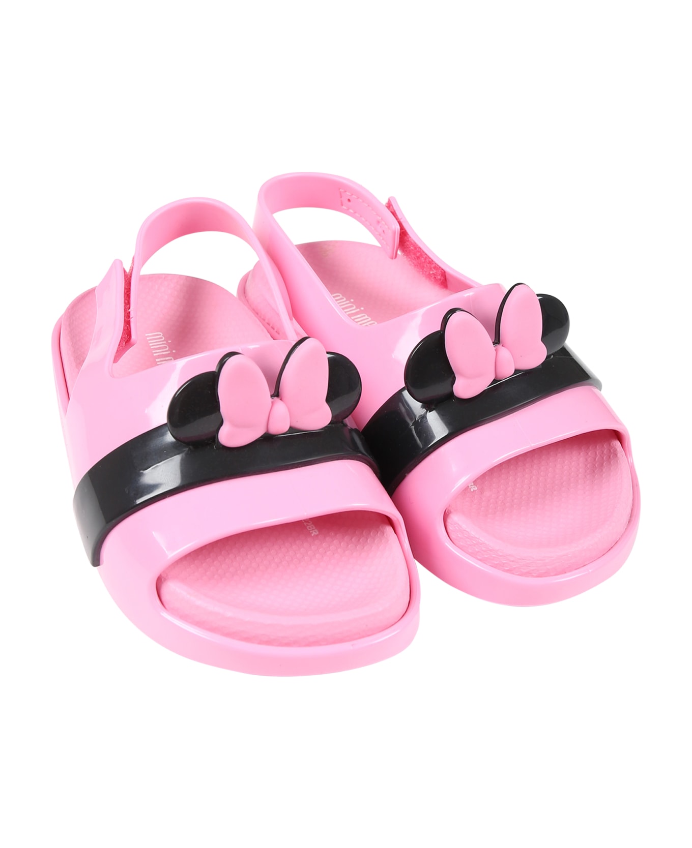 Melissa Pink Sandals For Girl With Minnie Ears - Pink