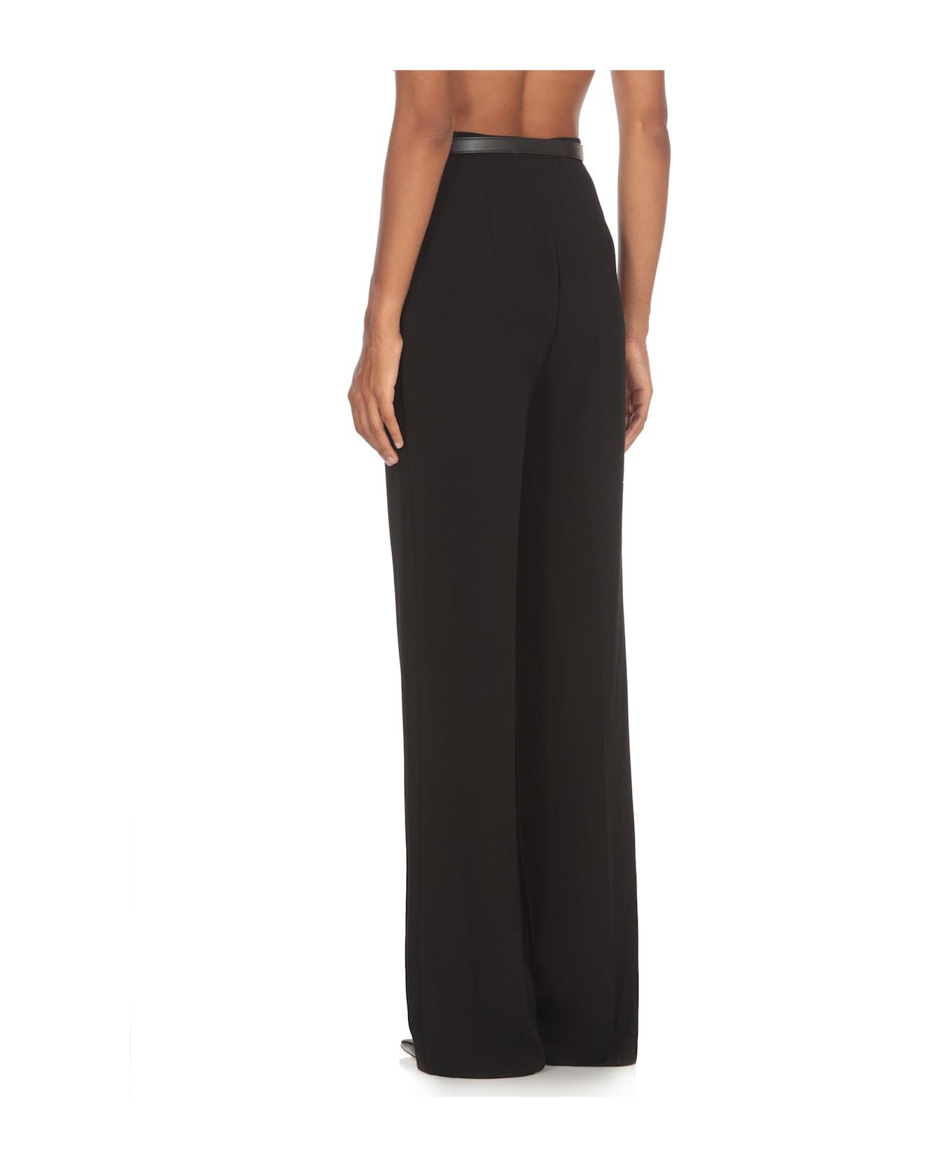 Elisabetta Franchi Pants With Belt - Black