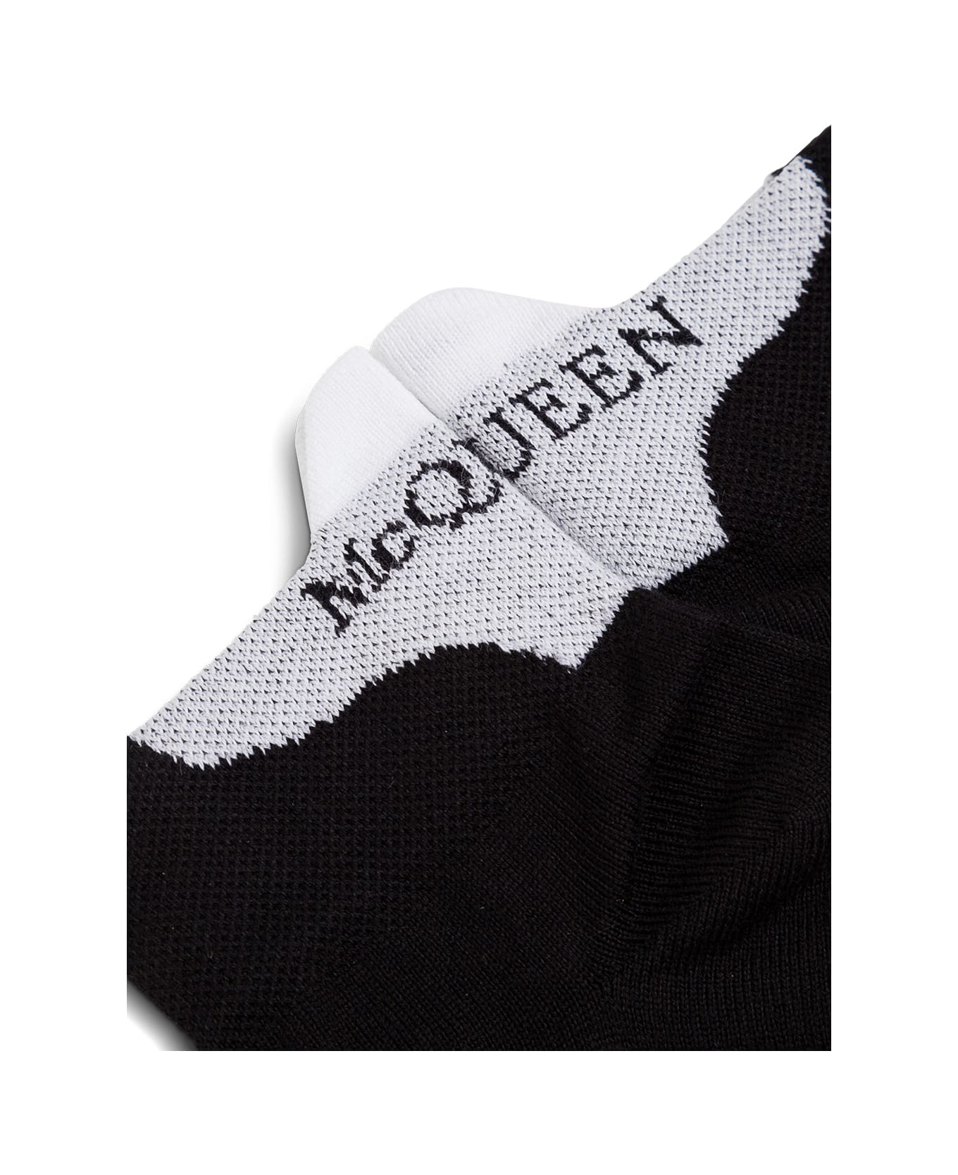 Alexander McQueen Black Cotton Socks With Logo Alexander Mcqueen Man - Black Ivory