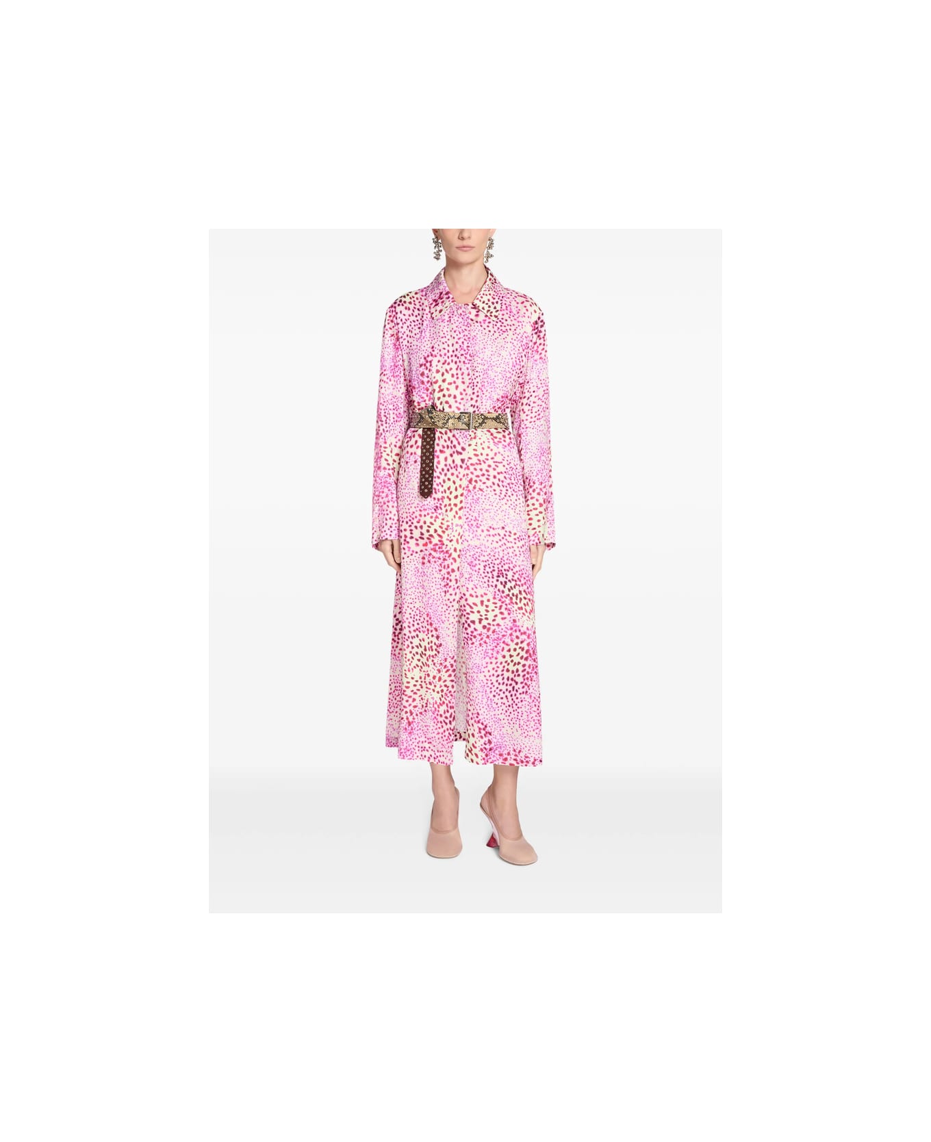 Dries Van Noten Coat - PINK/WHITE