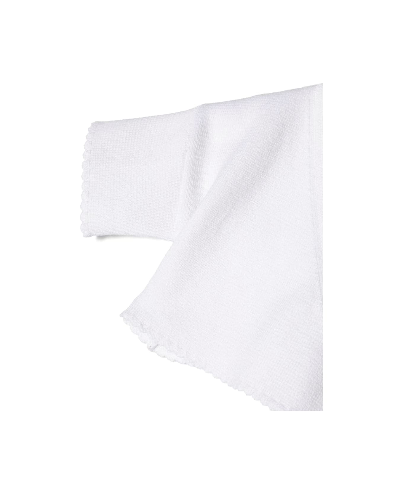 Il Gufo Cross Cardigan With Short Sleeves - WHITE