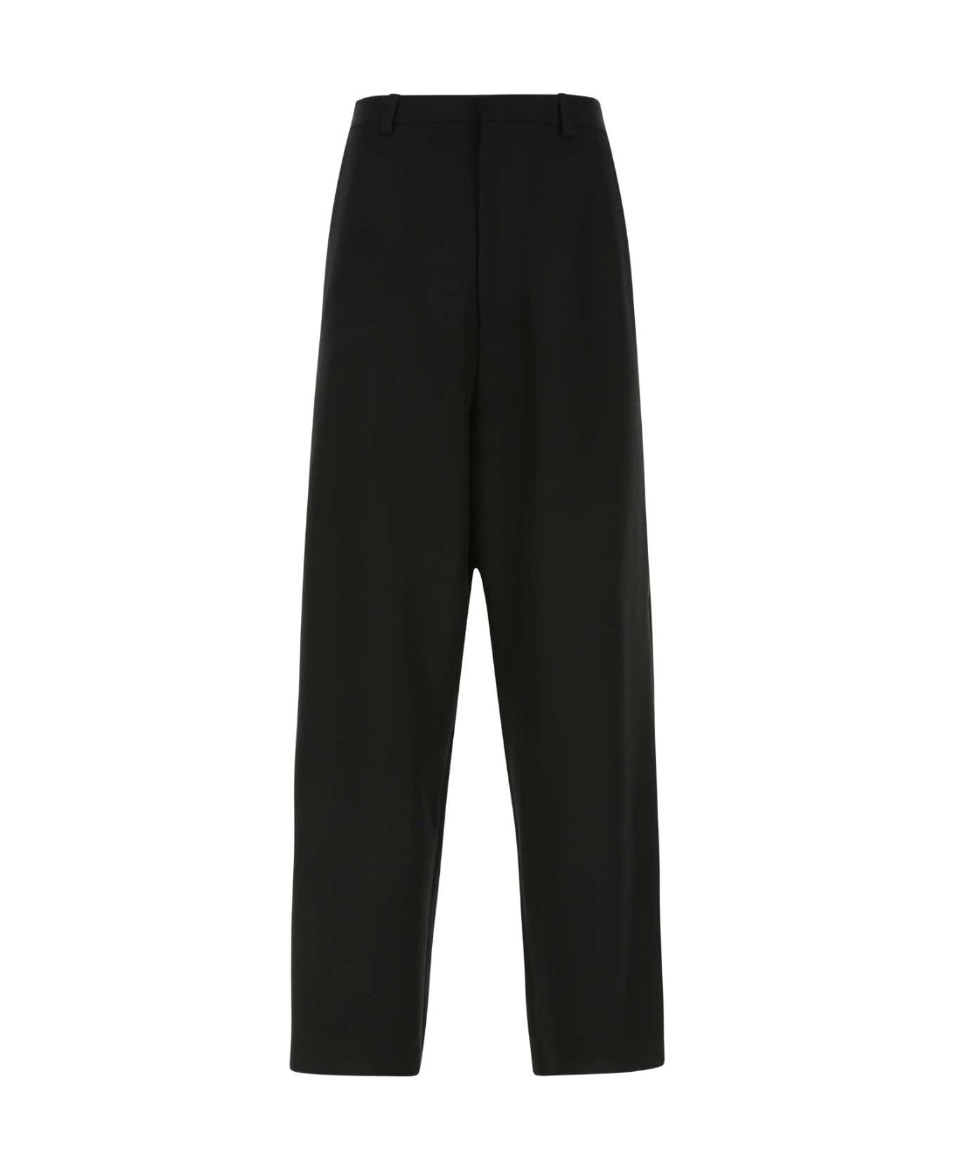 Balenciaga Black Wool Wide-leg Pant - 1000 ボトムス