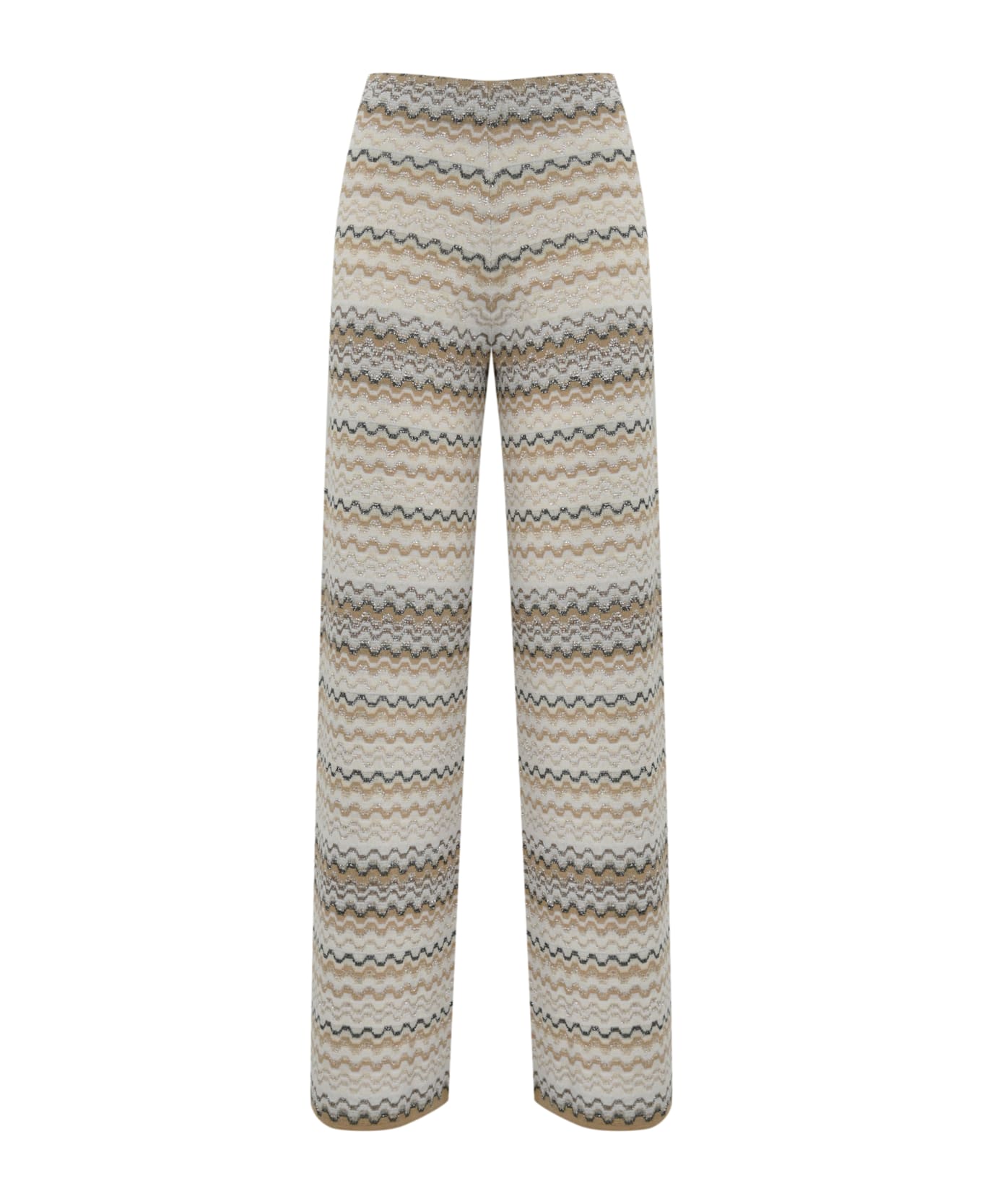 D.Exterior Jacquard Trousers In Cotton And Viscose Lurex Blend - DUNA