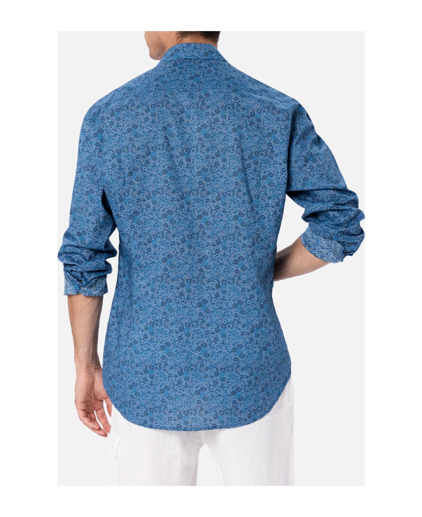 MC2 Saint Barth Man Emma 
Georgina Muslin Cotton Shirt Sikelia | Made With Liberty Fabric - BLUE
