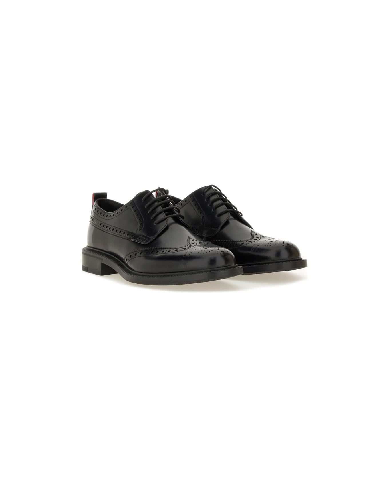 Hugo Boss Leather Derby Loafer - BLACK