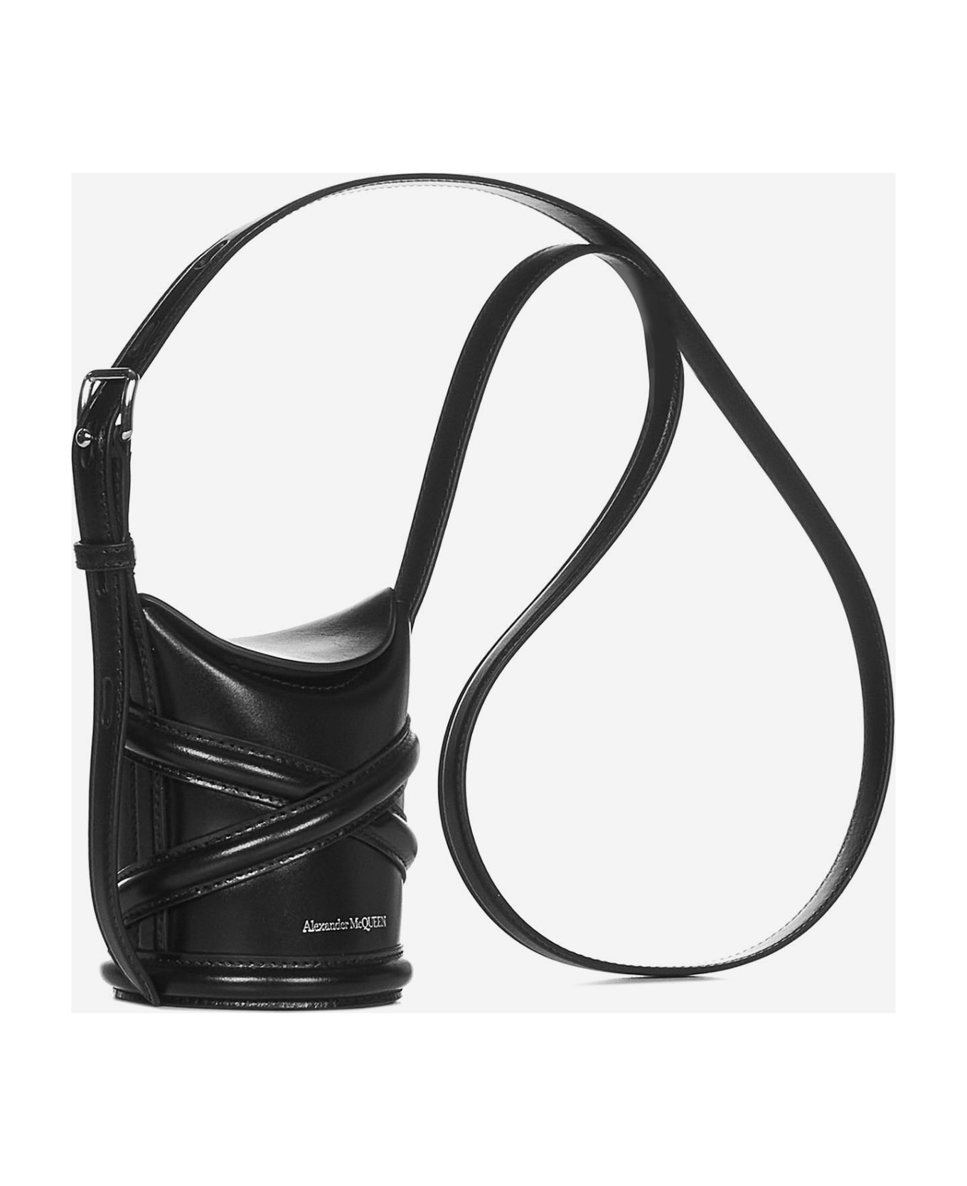 Alexander McQueen The Curve Bucket Bag - Black