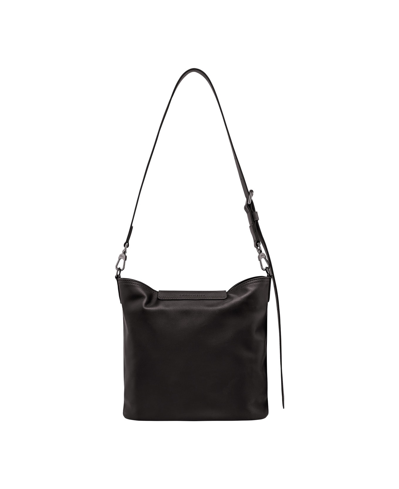 Longchamp 'le Pilage Xtra' Black Medium Shoulder Strap With Removable Shoulder Strap And Embossed Lgoo On The Front In Leather Woman - Black