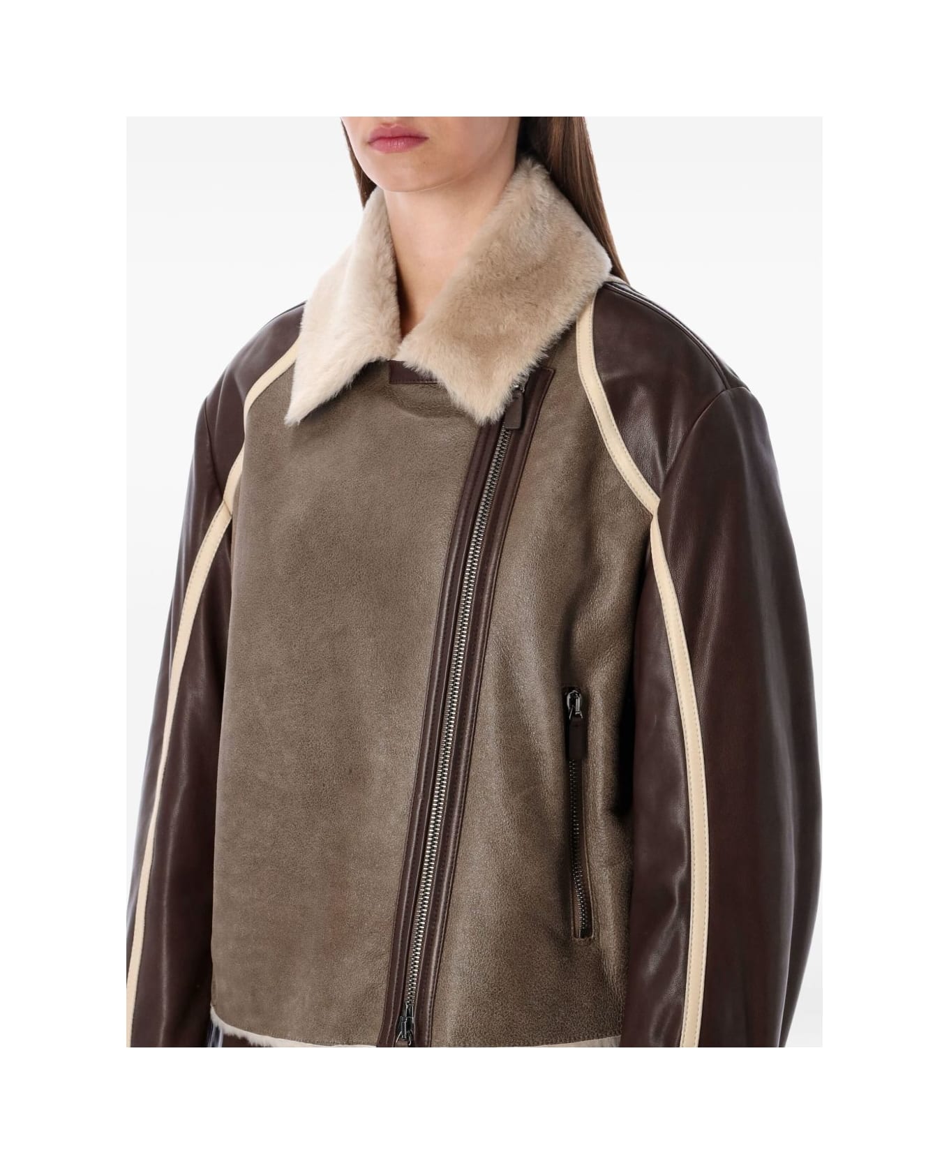 Emporio Armani Leather Jacket - Brown