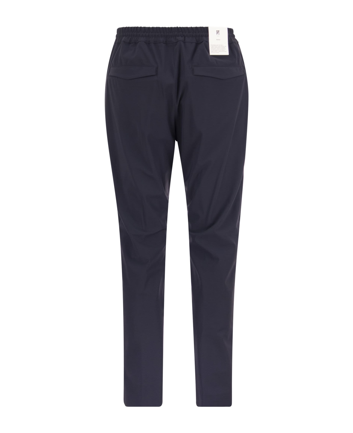 PT01 'omega' Trousers In Technical Fabric - Navy