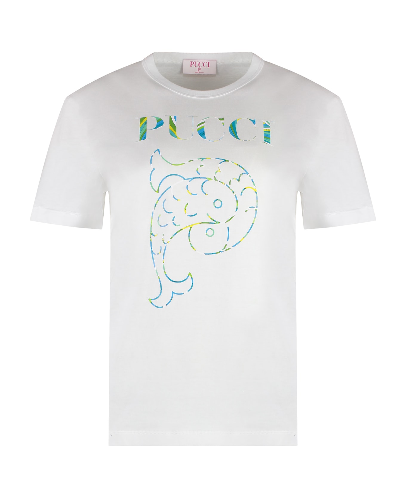 Pucci Logo Print T-shirt - White