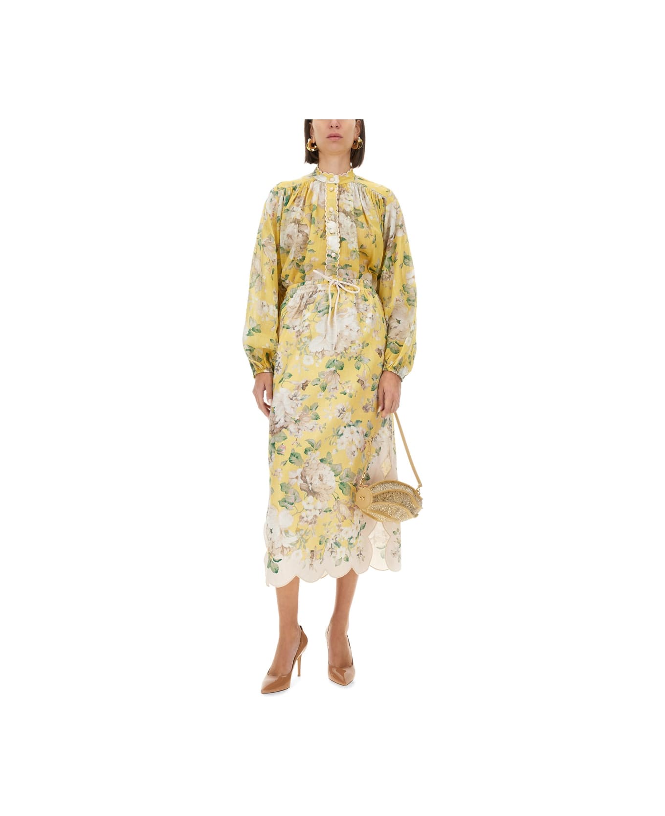 Zimmermann Linen Skirt - YELLOW