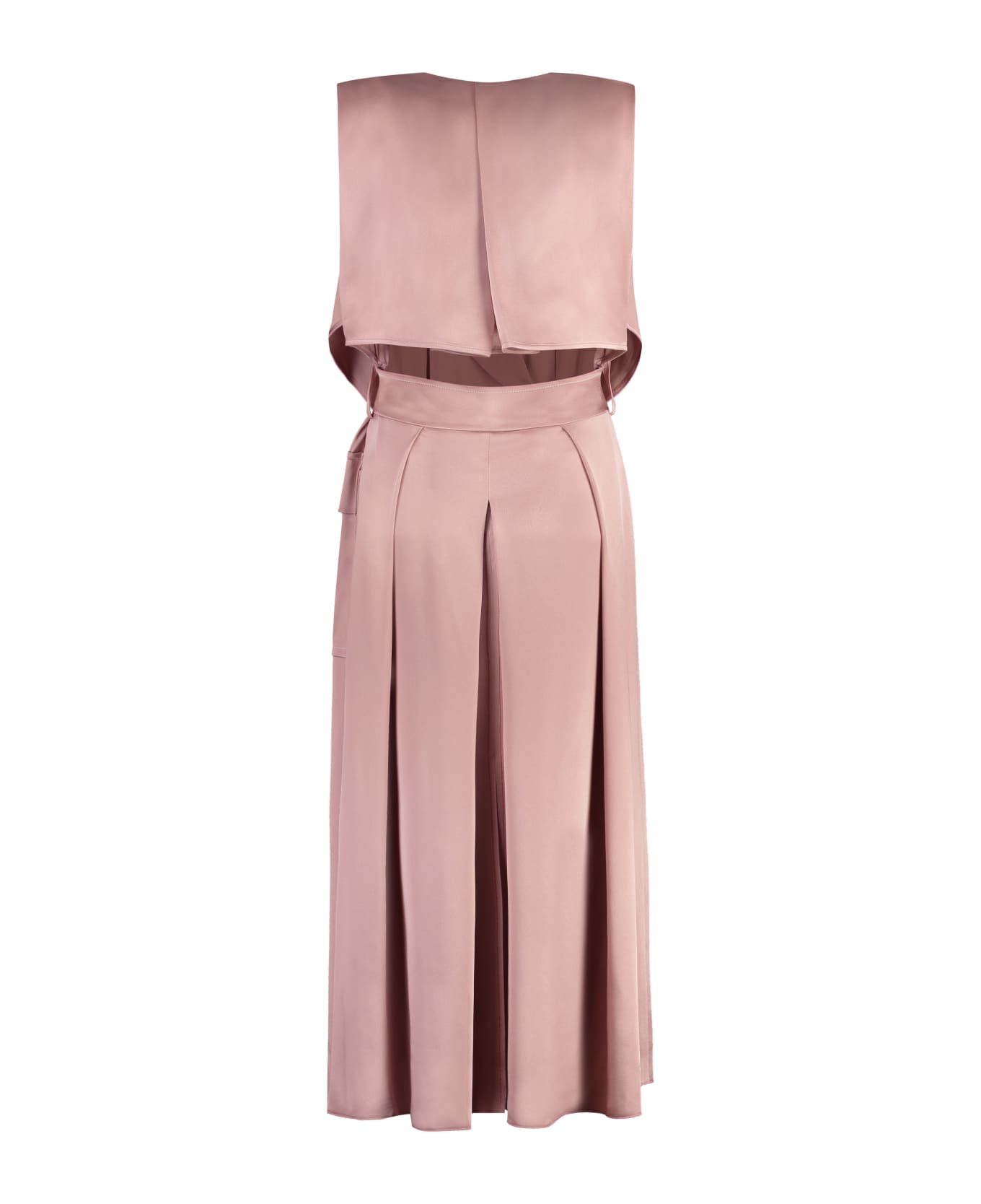 Victoria Beckham Midi Dress With Belt - Pink