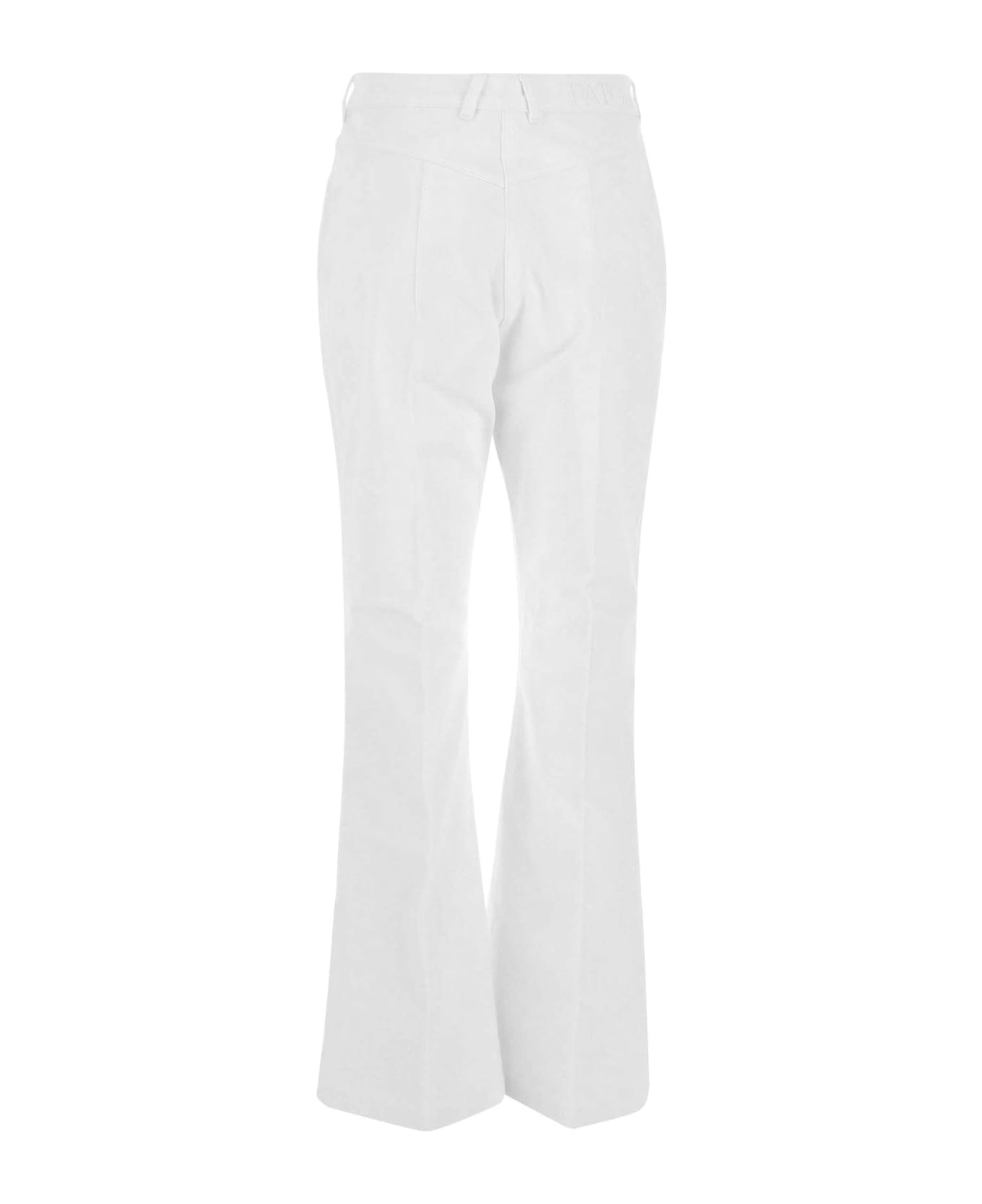 Patou White Cotton Denim Jeans - White