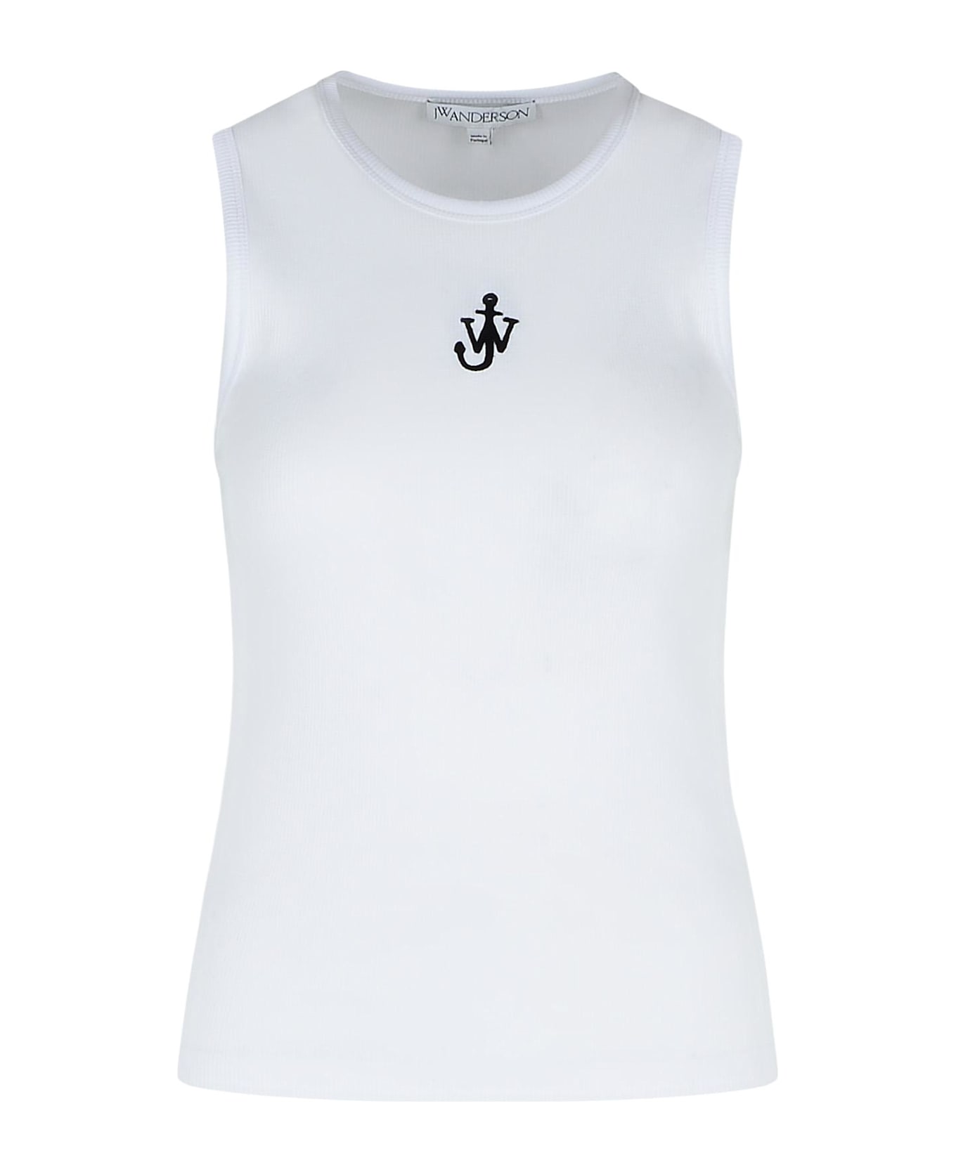 J.W. Anderson White Cotton Tank Top - White