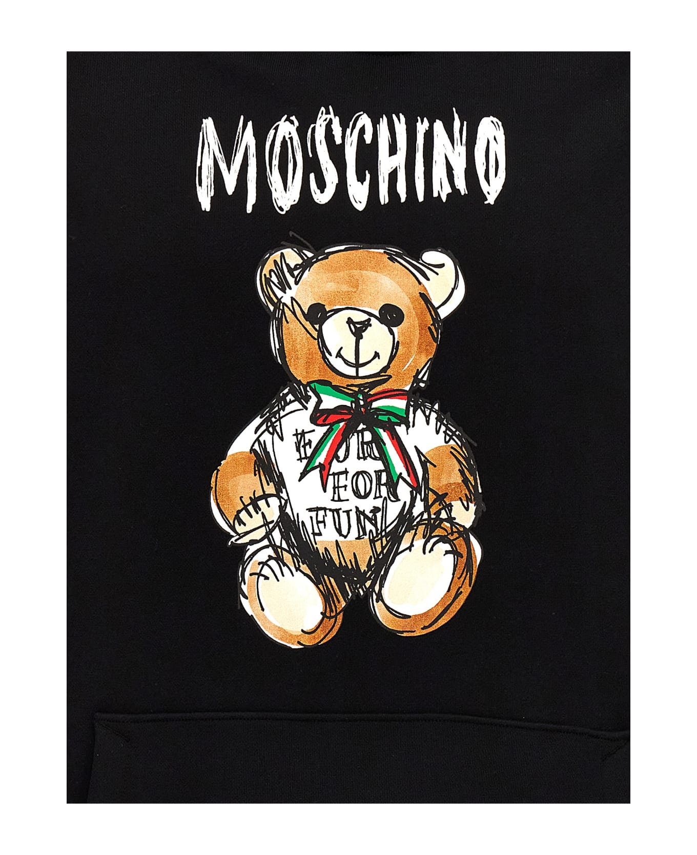 Moschino 'archive Teddy' Hoodie - Black  