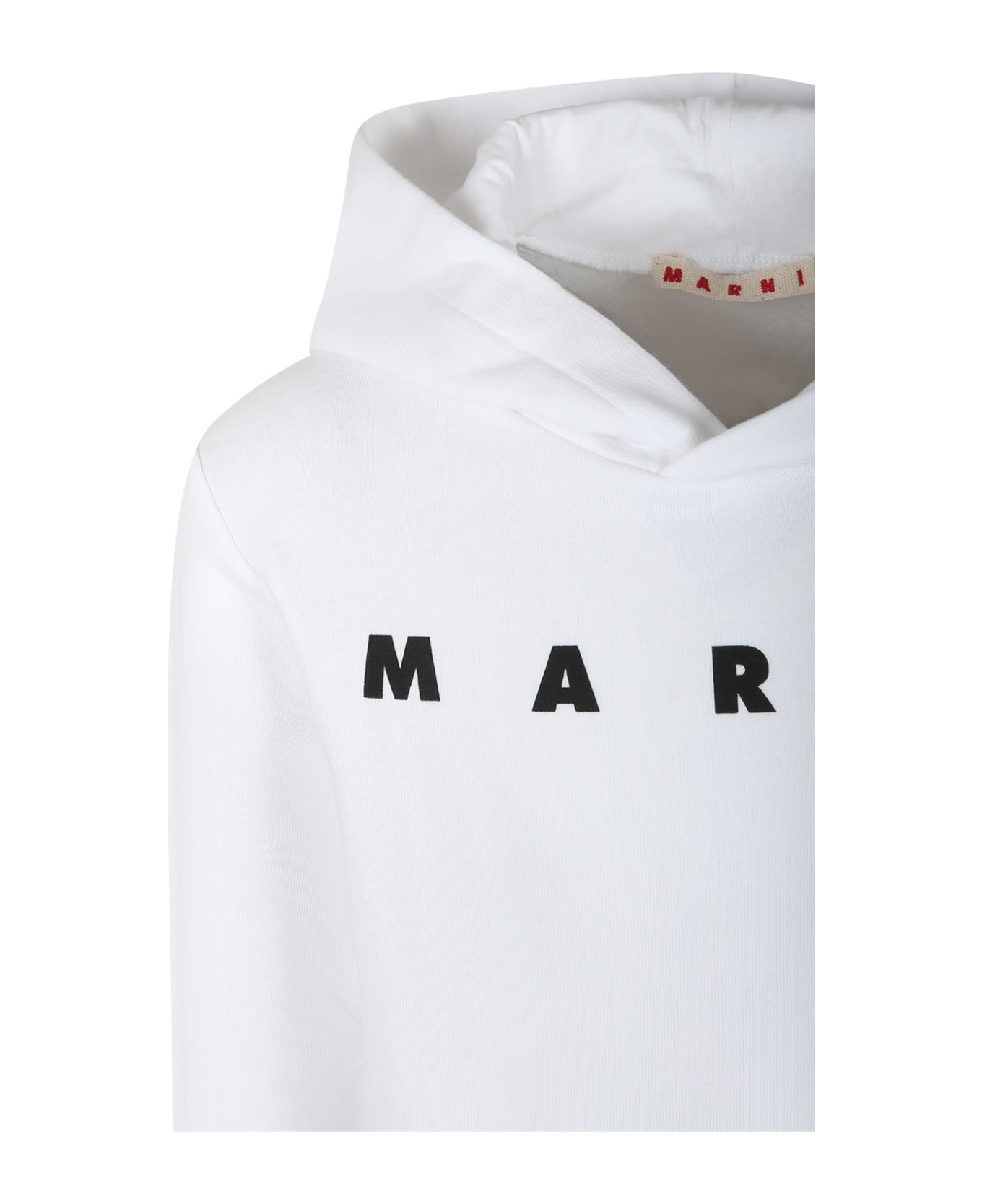 Marni White Sweatshirt For Kids With Logo - White ニットウェア＆スウェットシャツ