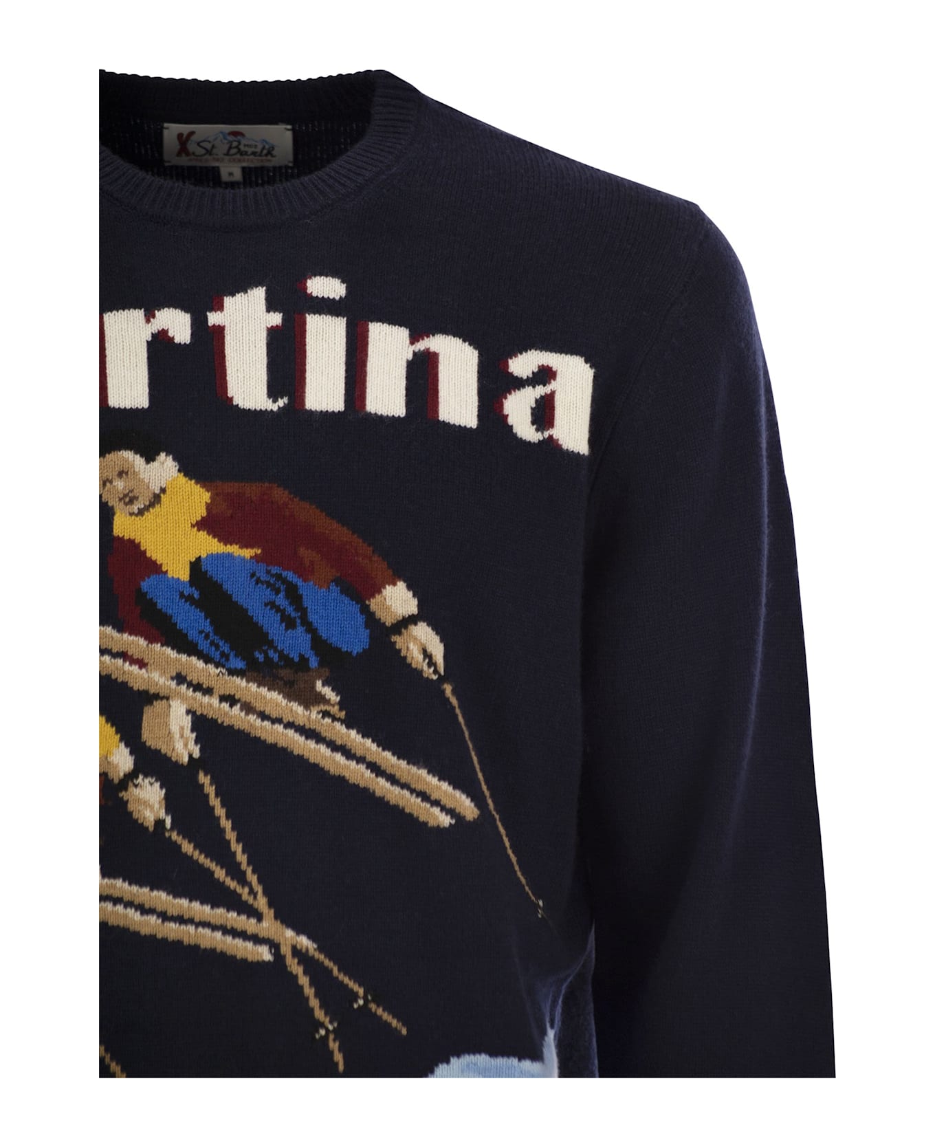 MC2 Saint Barth Cortina Wool And Cashmere Blend Jumper - Navy