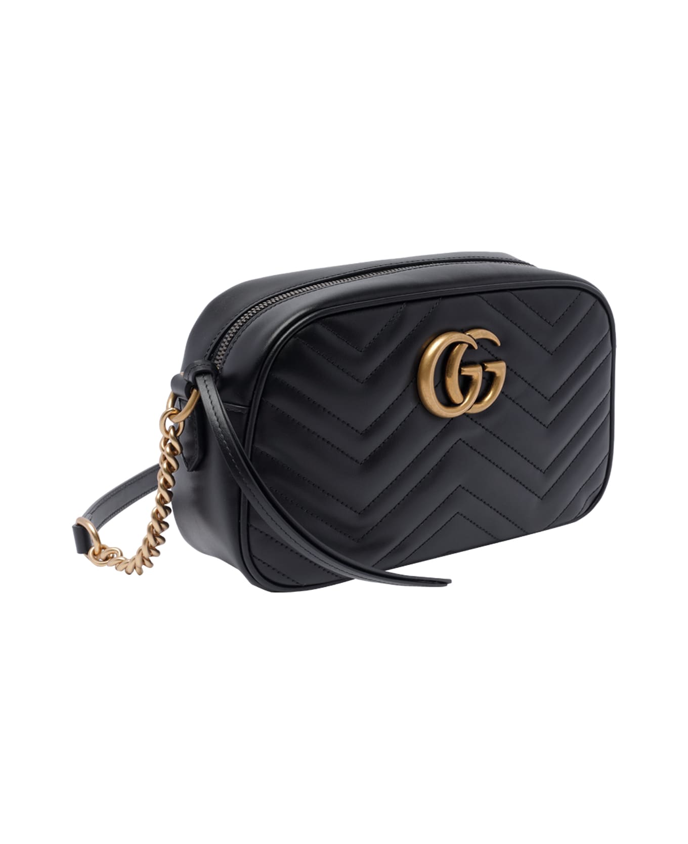 Gucci Small Gg Marmont Shoulder Bag - Black