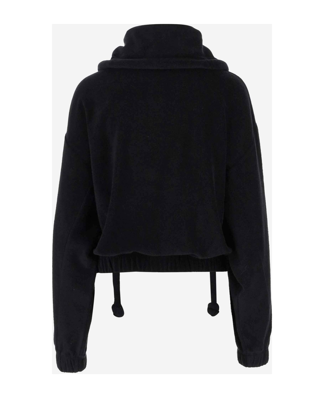 Patou Cotton Sweatshirt With Embossed Patou Signature - Black