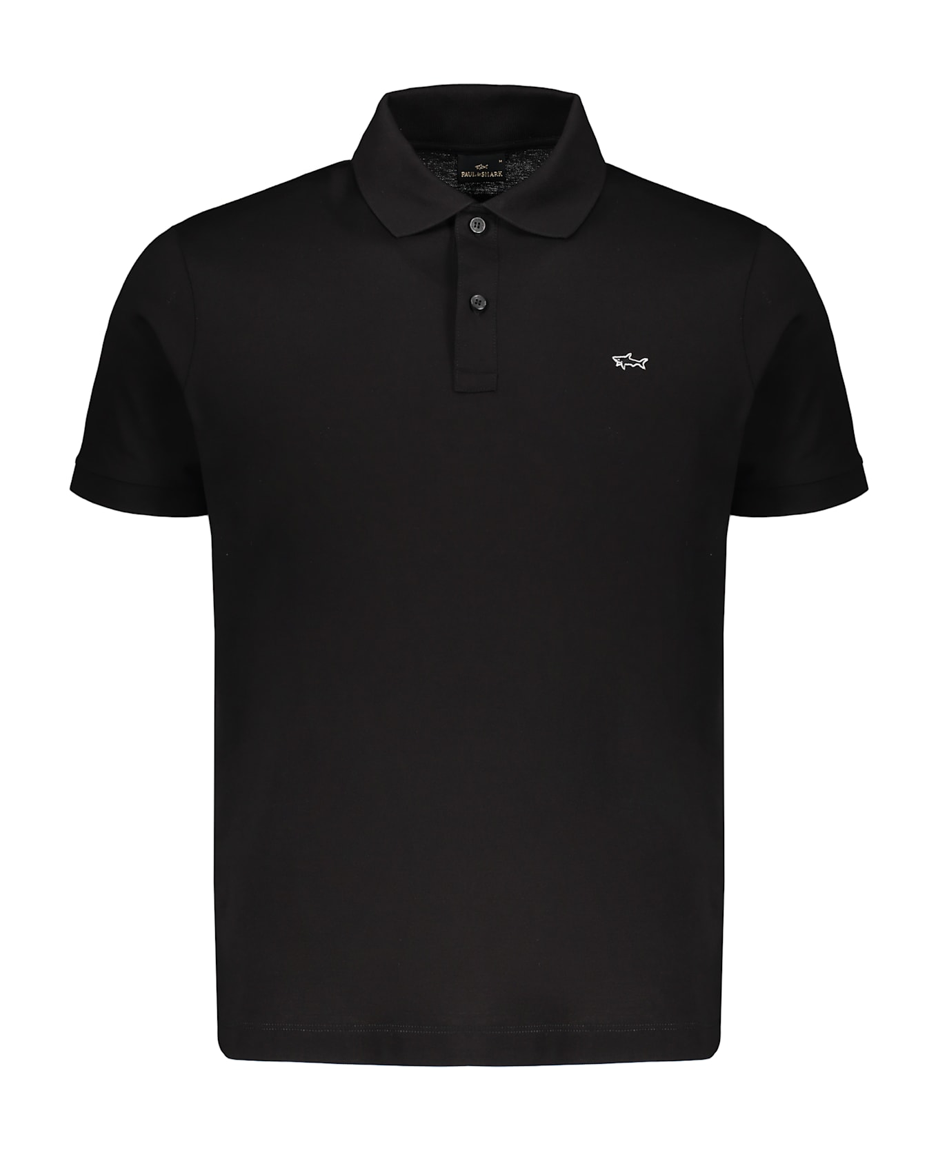 Paul&Shark Short Sleeve Cotton Polo Shirt - black