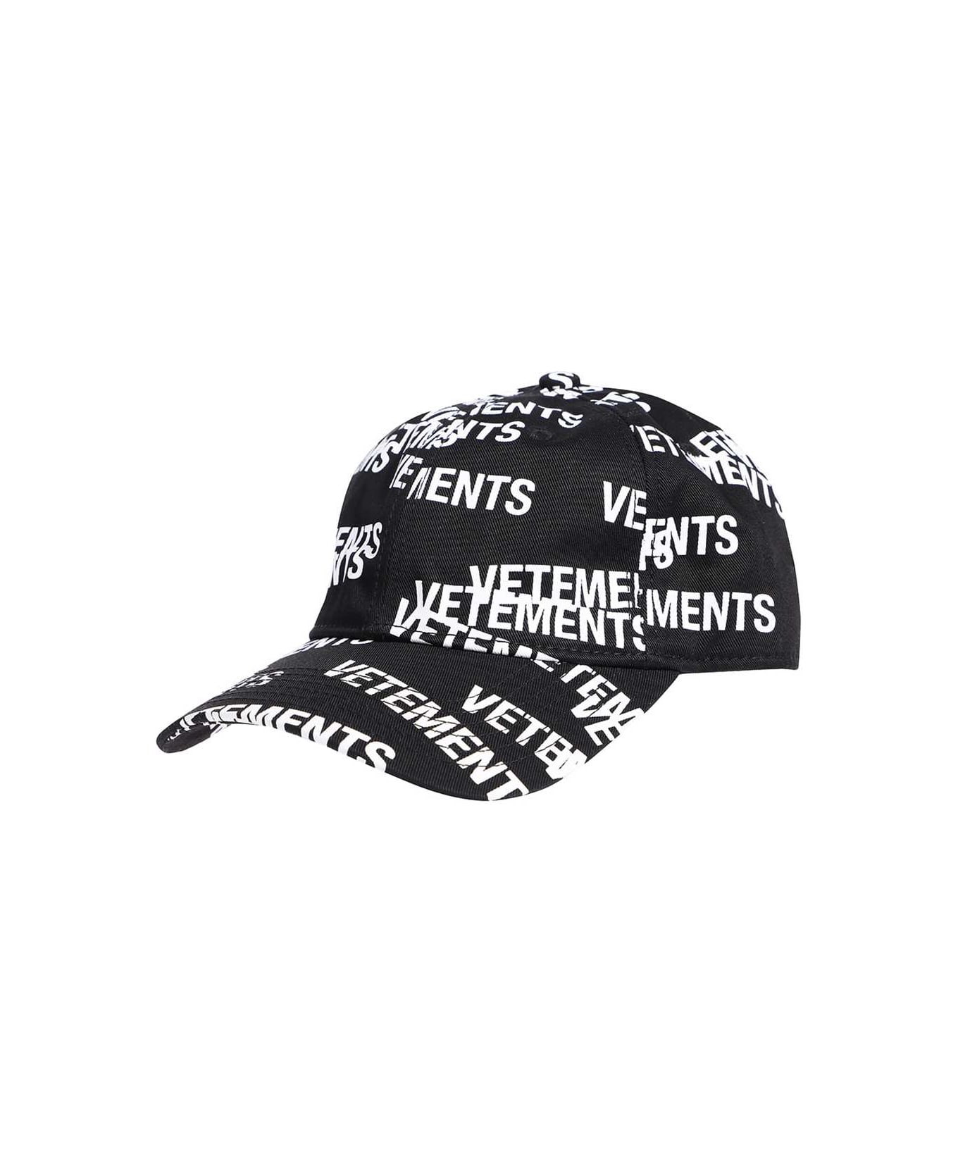VETEMENTS Logo Baseball Cap - black