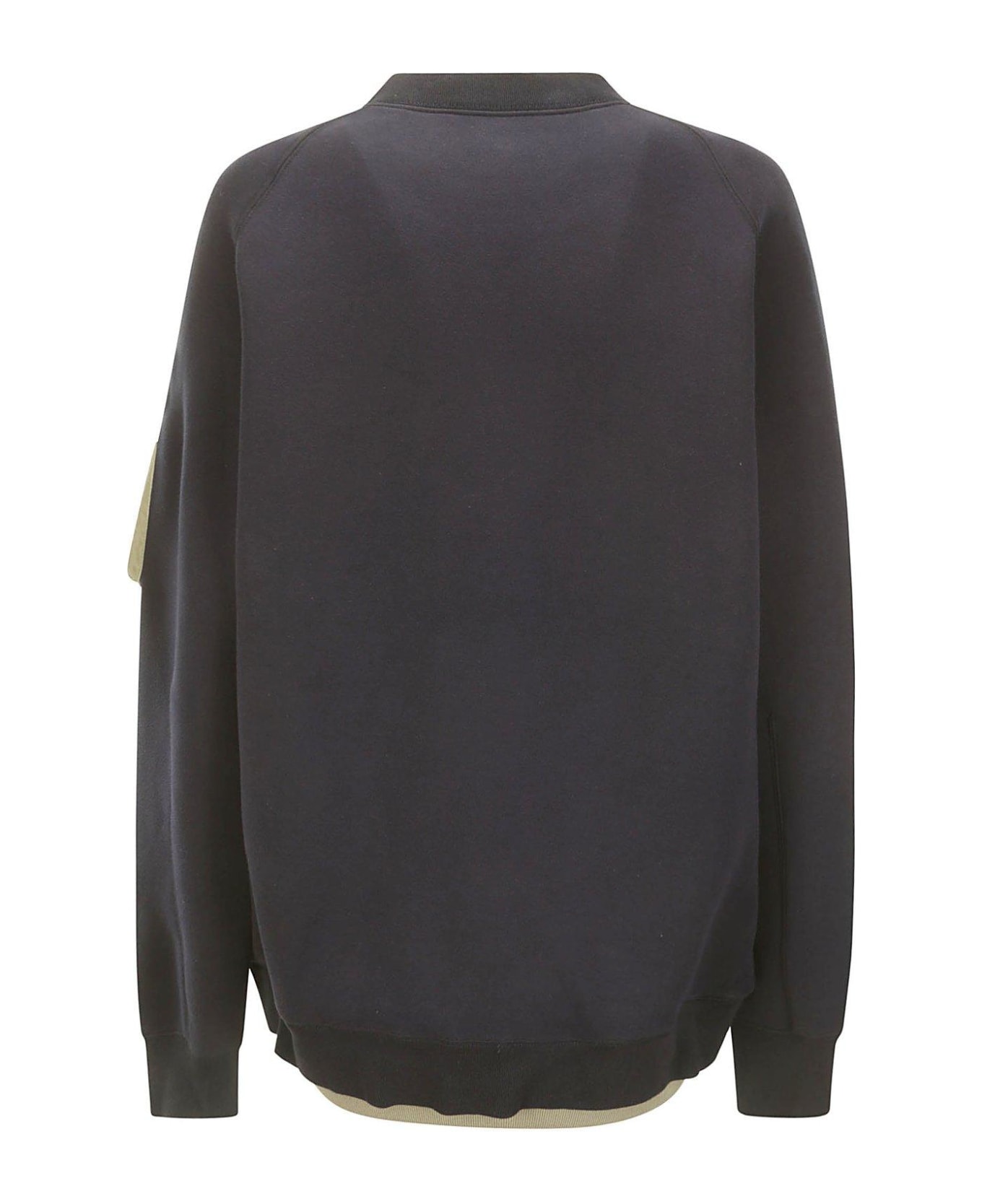 Sacai Long-sleeved Twill Pullover - NAVY ニットウェア