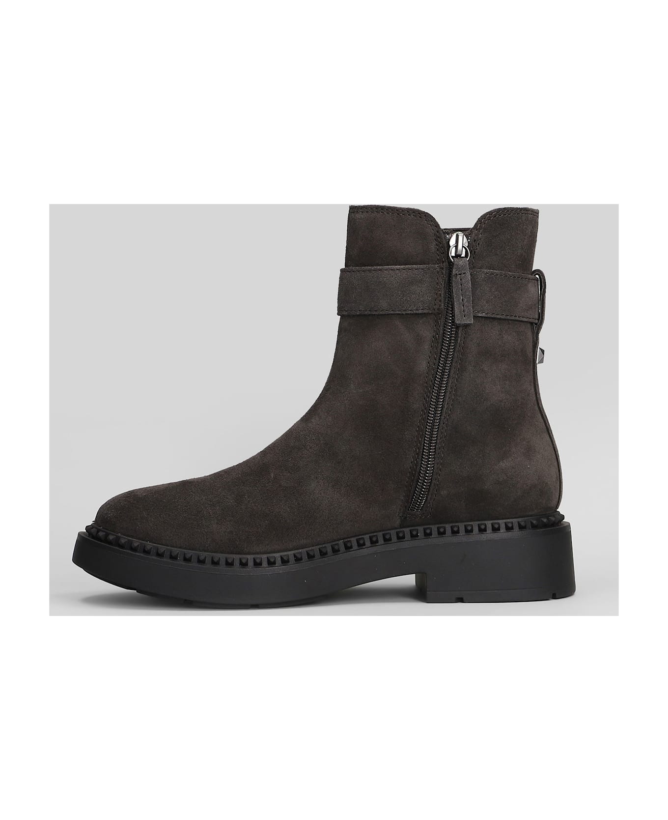 Ash Margot High Heels Ankle Boots In Brown Suede - brown