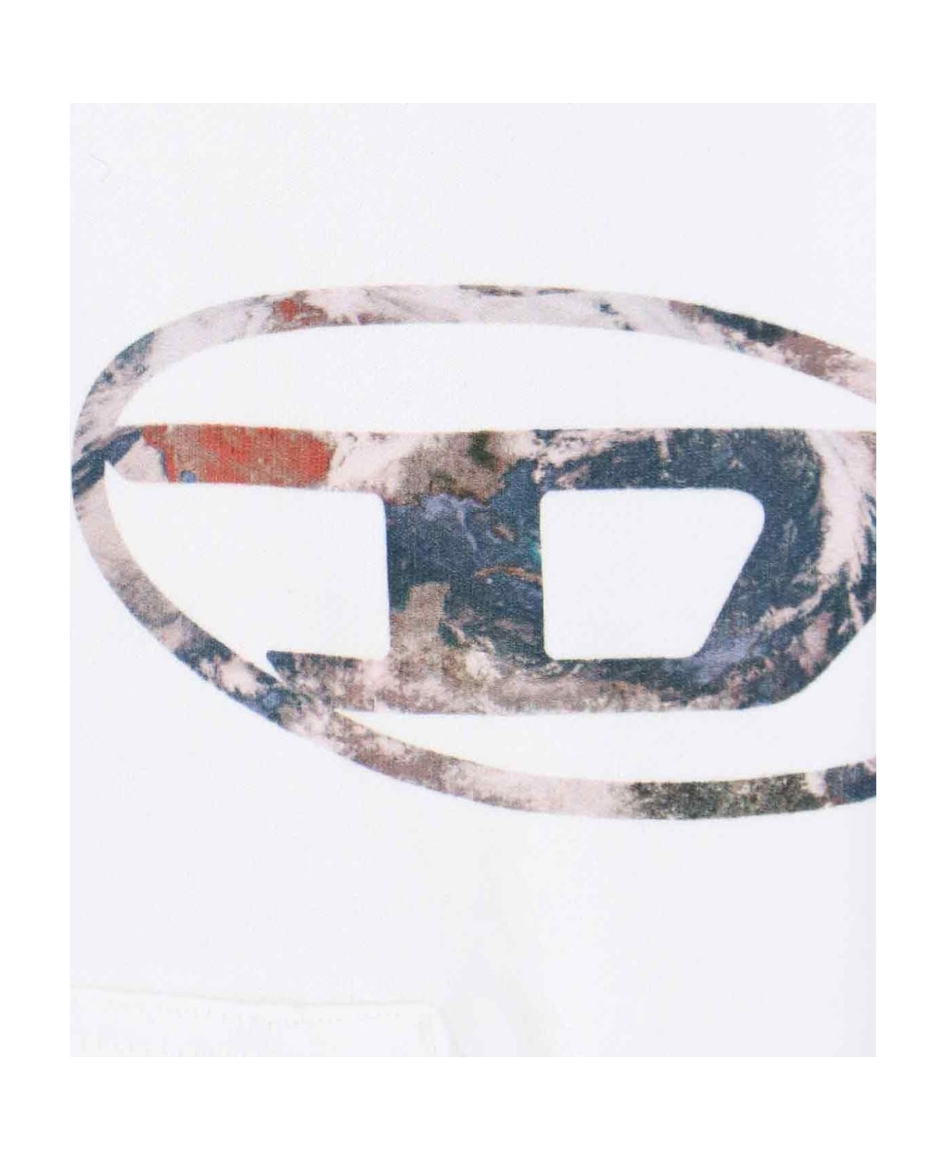 Diesel 'planet' Logo Hoodie - White