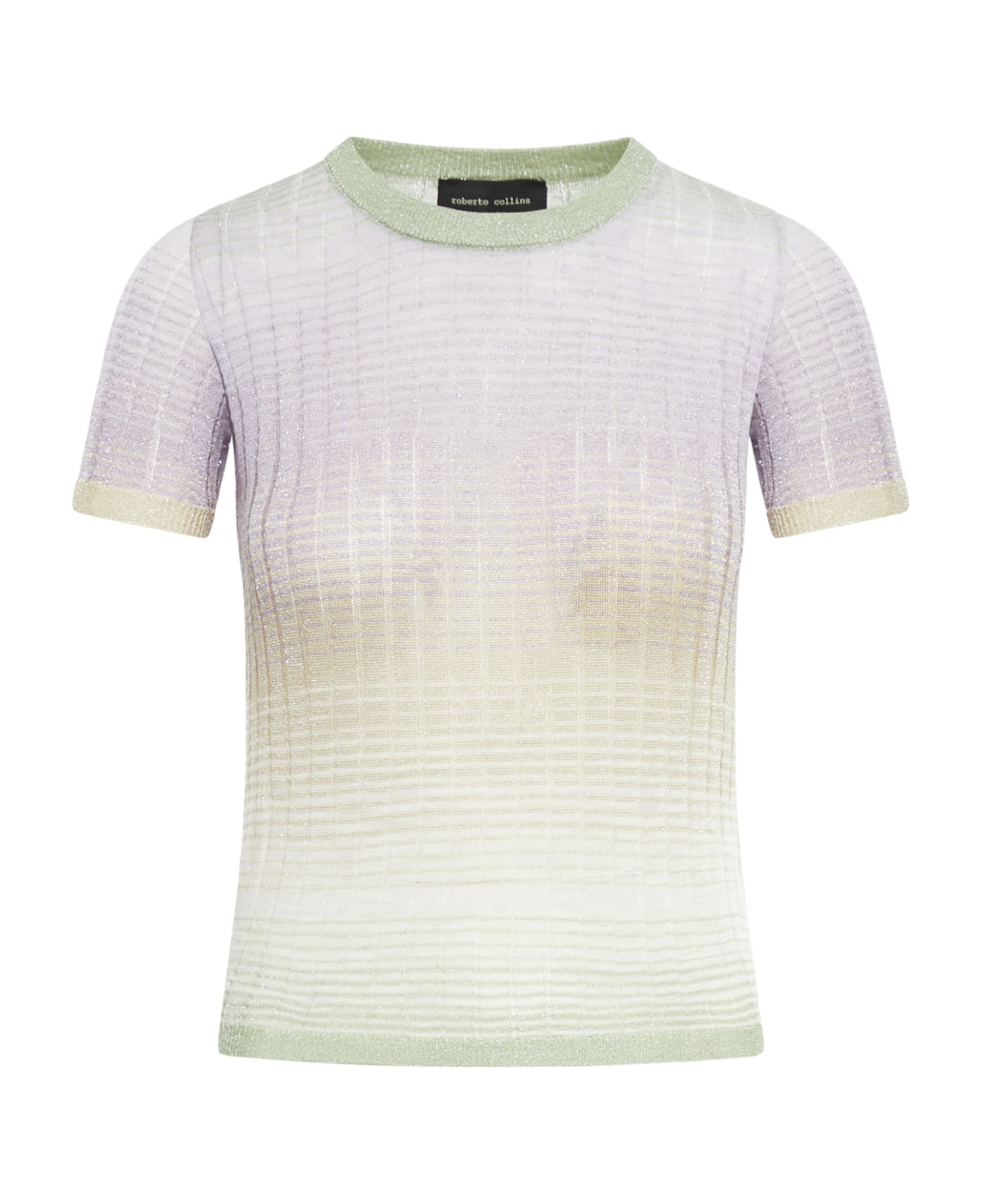 Roberto Collina Crewneck Ss - Acqua White Tシャツ