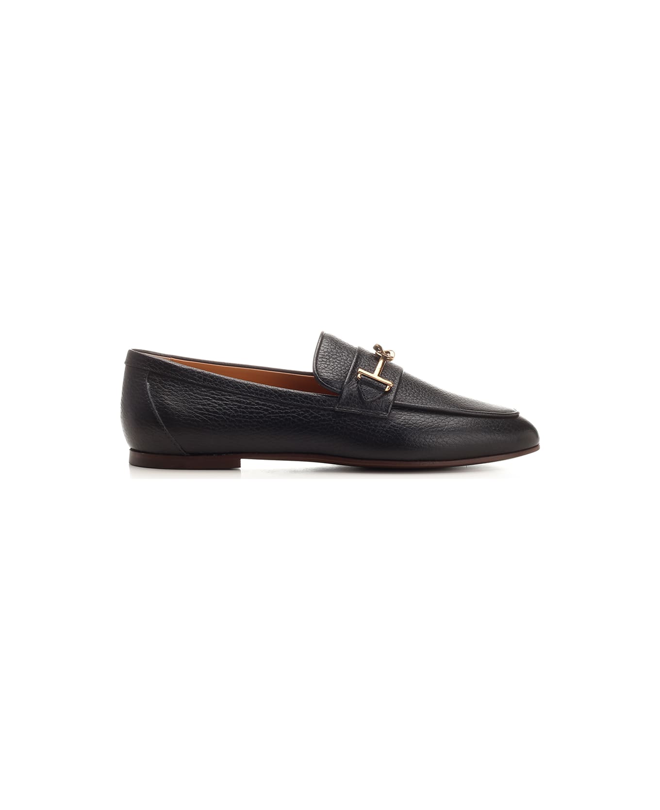 Tod's Leather Loafers With Bow - Black