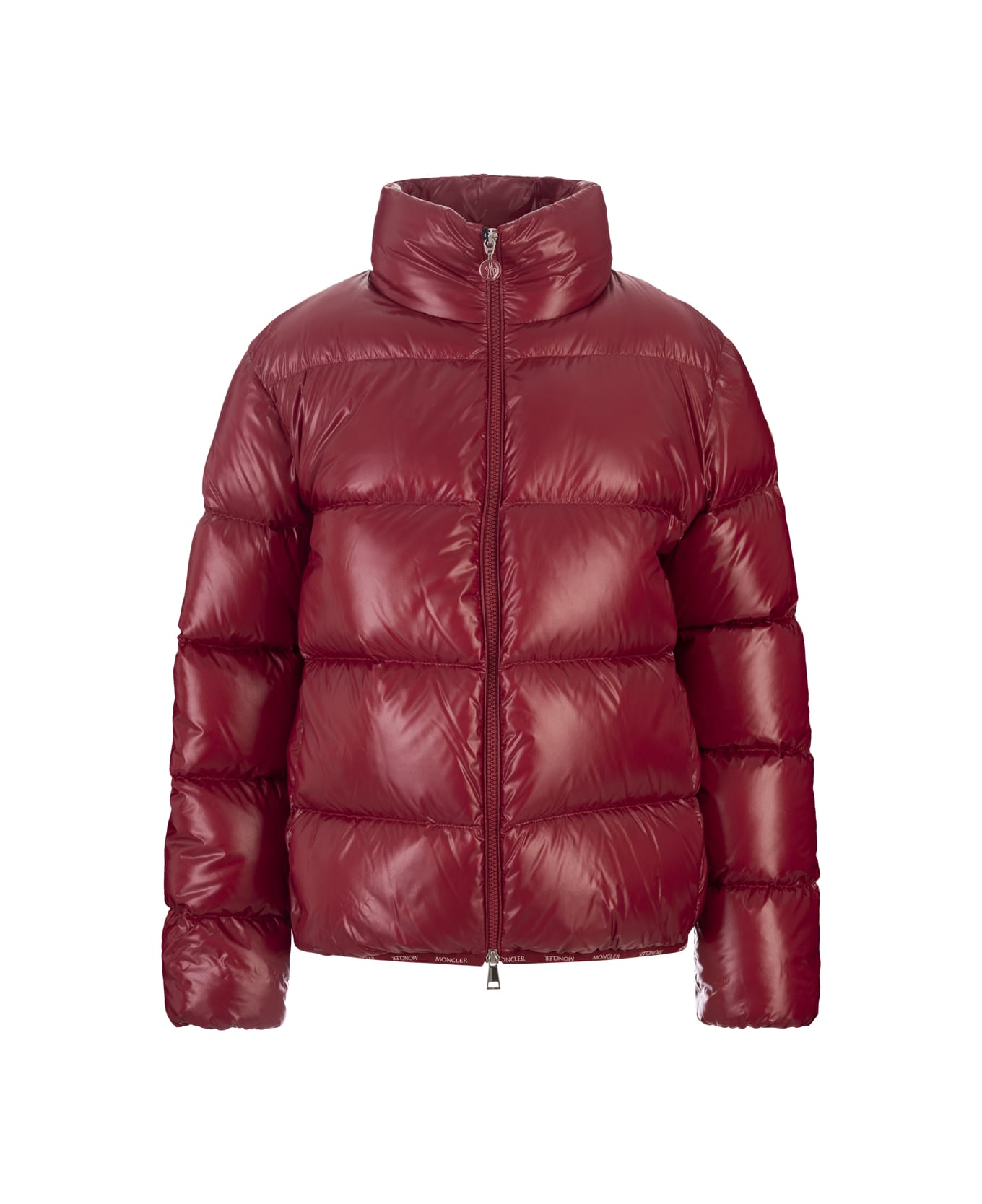 Moncler Red Abbadia Short Down Jacket - Red