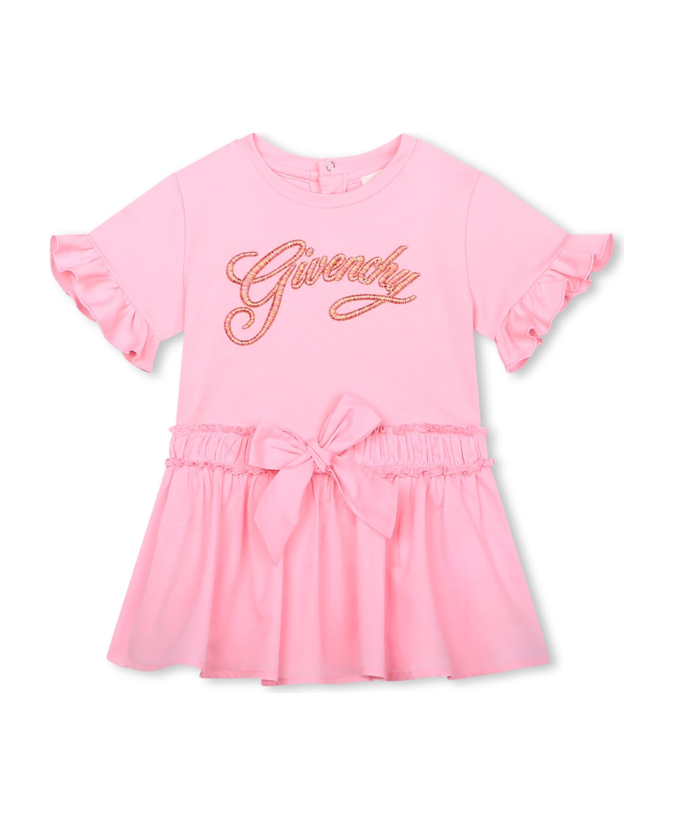 Givenchy Flared Dress With Embroidery - Pink