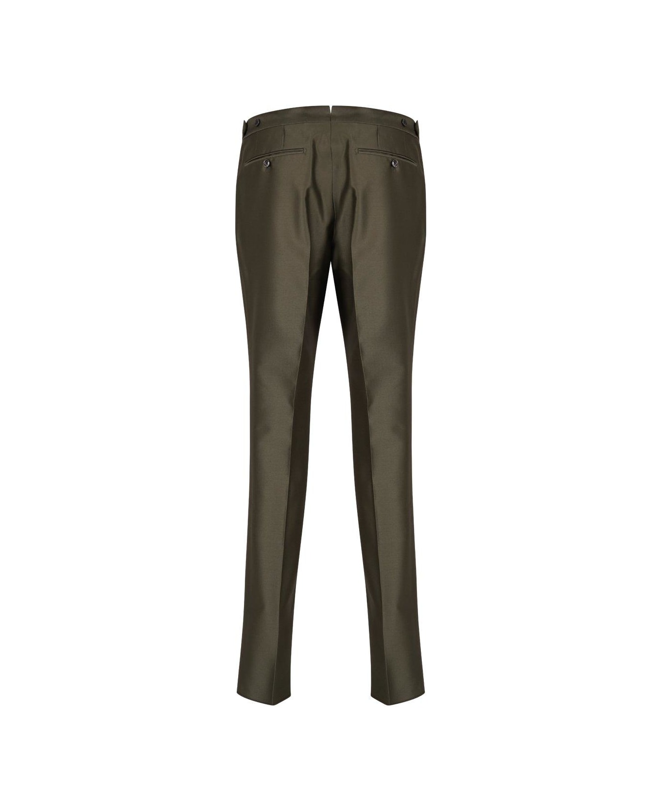 Tom Ford Pressed-crease Tapered Leg Trousers - Foresta ボトムス