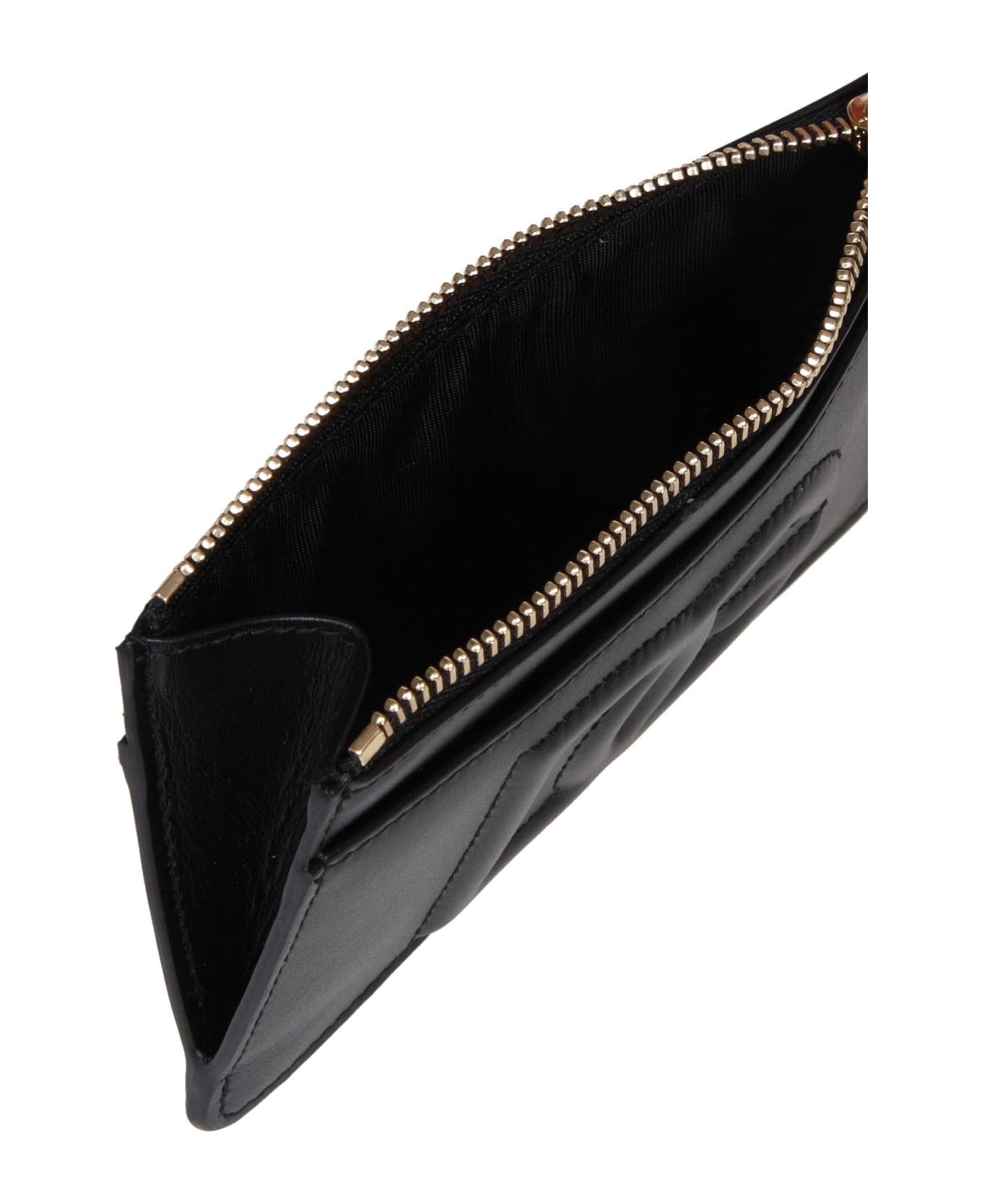 Dolce & Gabbana Card Holder In Black Leather - Nero