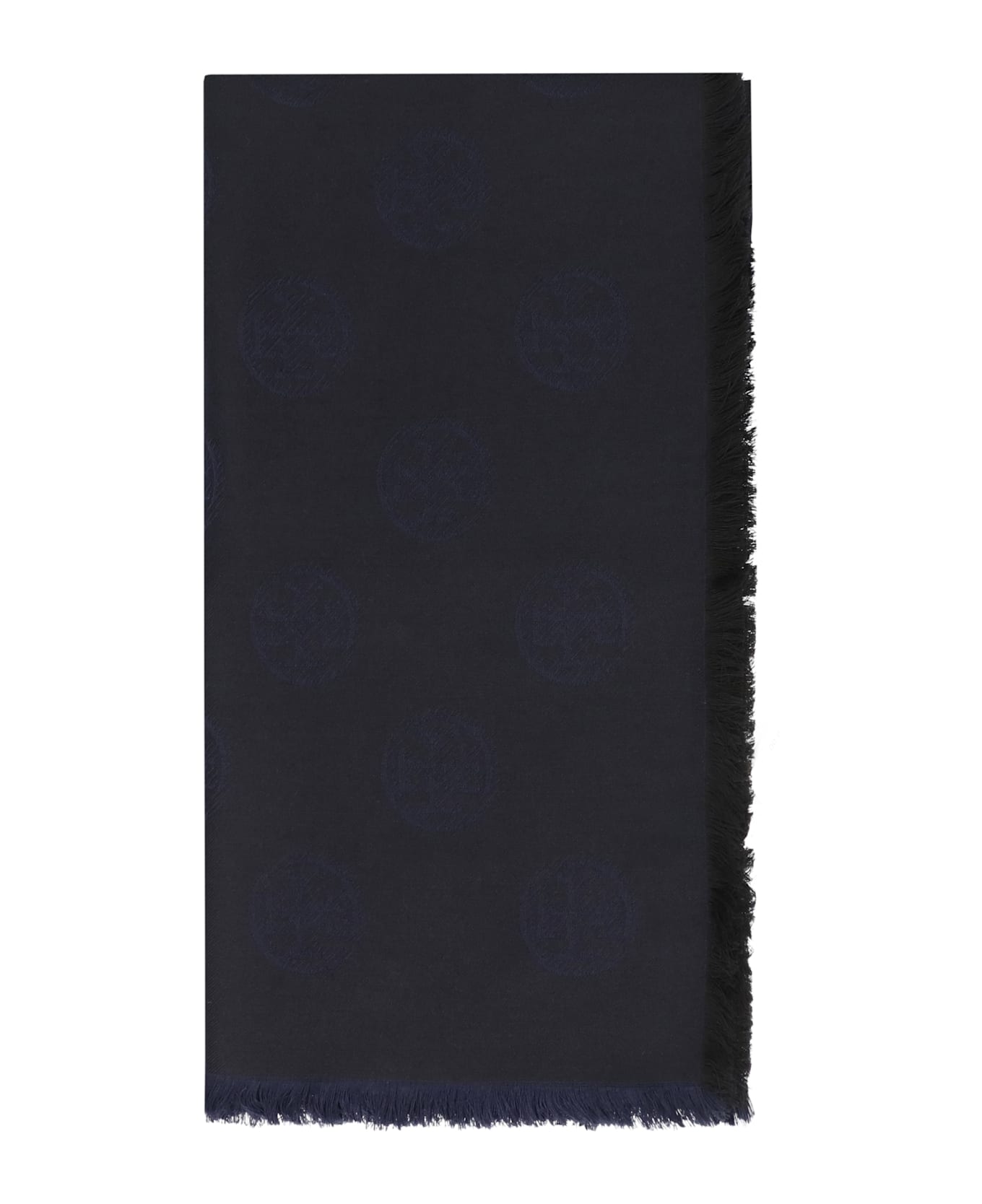 Tory Burch Wool And Silk Scarf - blue