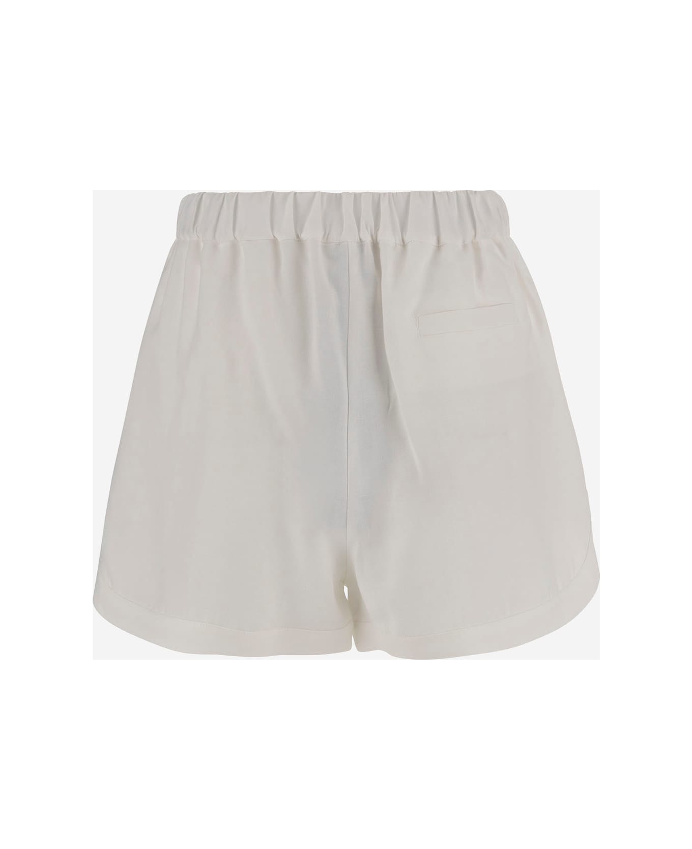 Pinko Linen And Viscose Short Pants - White