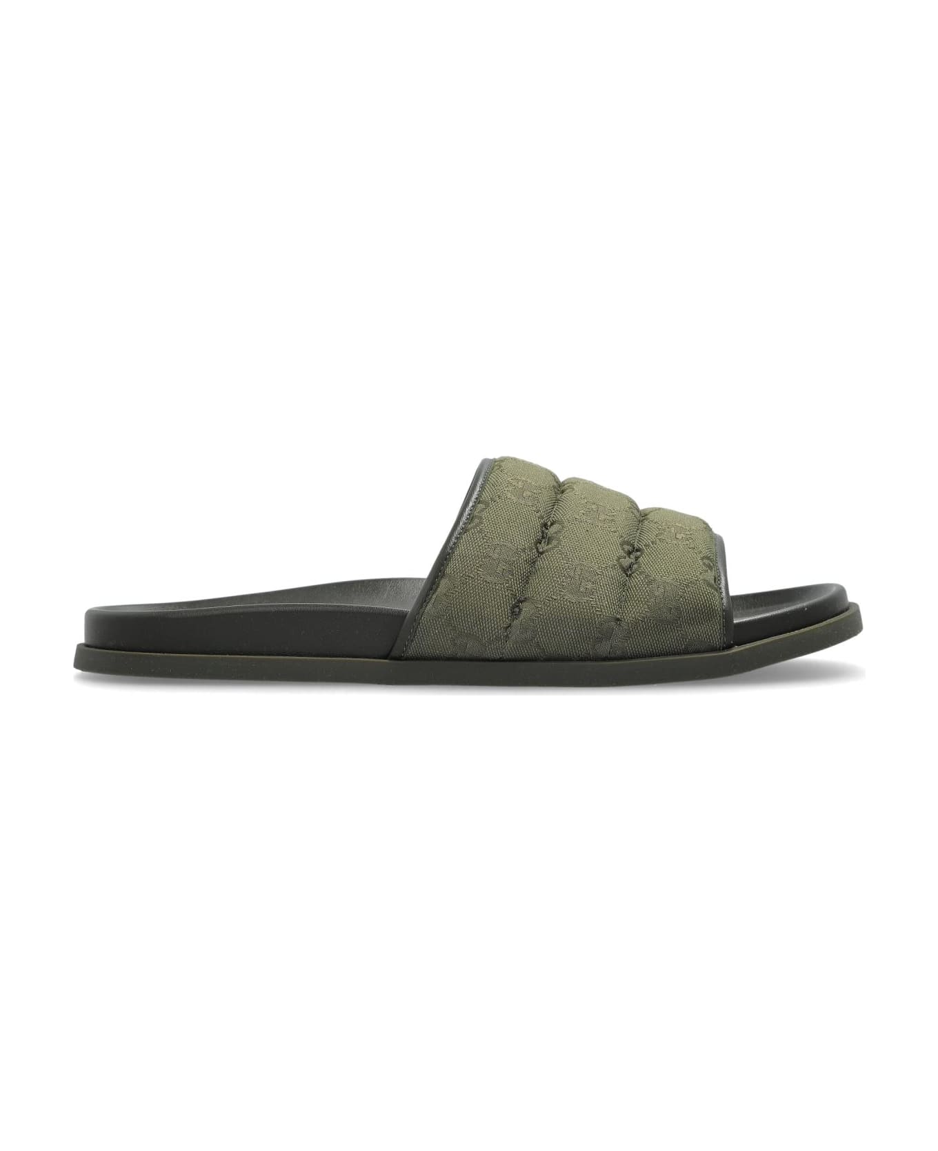 Gucci Monogram Slides - Green