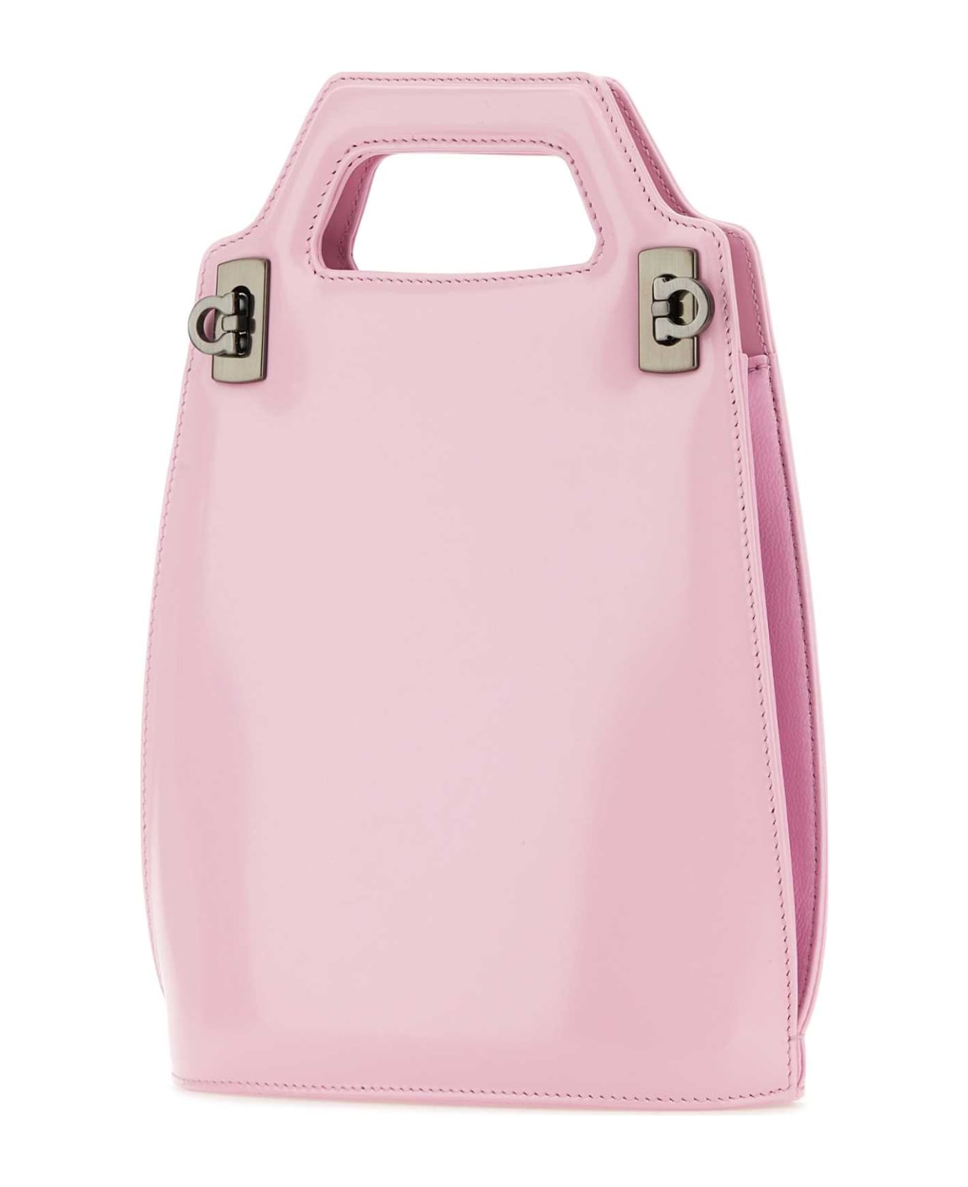 Ferragamo Pink Leather Mini Wanda Handbag - BUBBLEGU