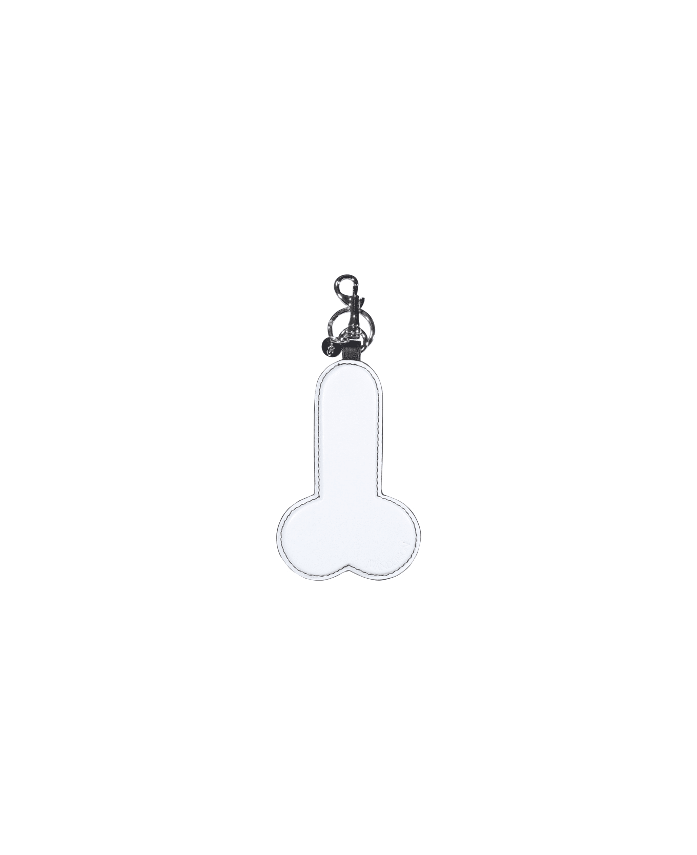 J.W. Anderson Leather Keyring - White, black