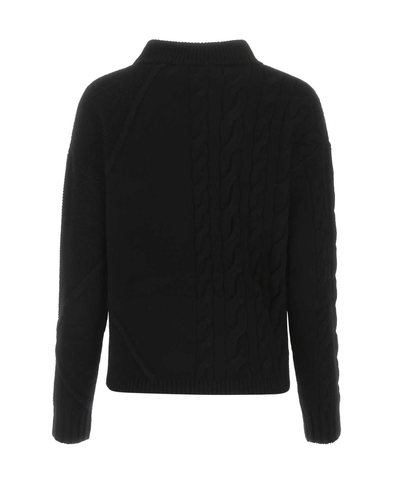 Max Mara Black Wool Blend Oversize Accordo Sweater - 008